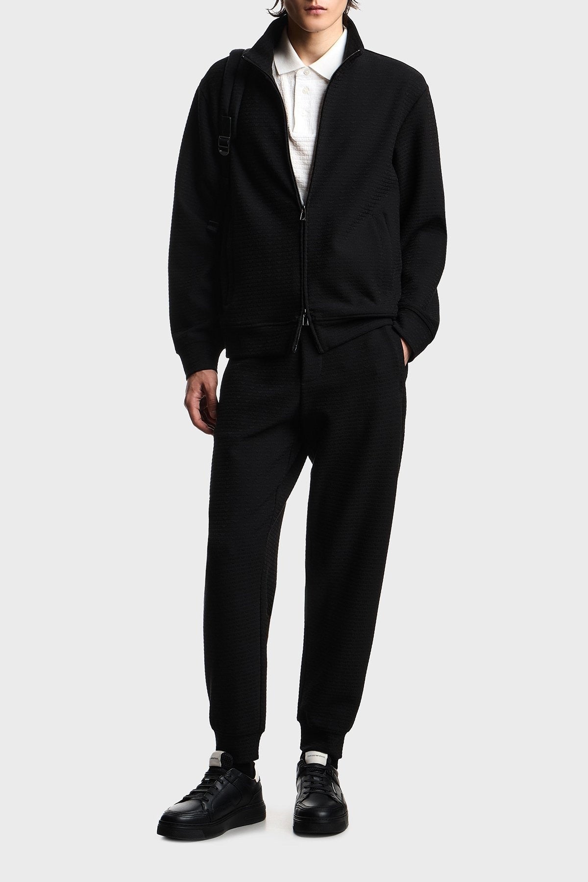 Emporio Armani Camisola Hoodie Em004534 Af13700 Black.logo Preto_shot3