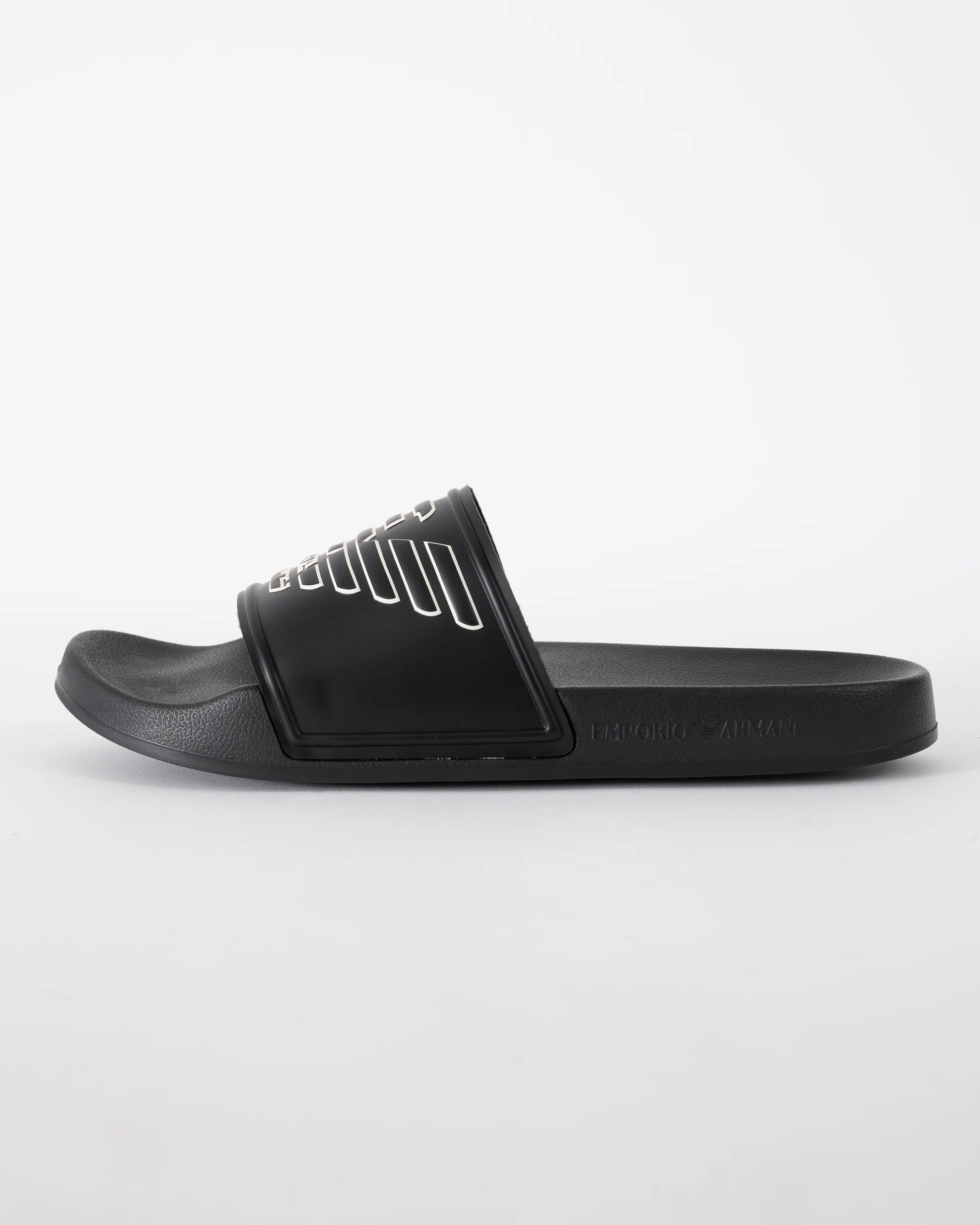 Emporio Armani Chinelos Slippers Ex000042 Af22189 Blk White Preto Branco_shot4