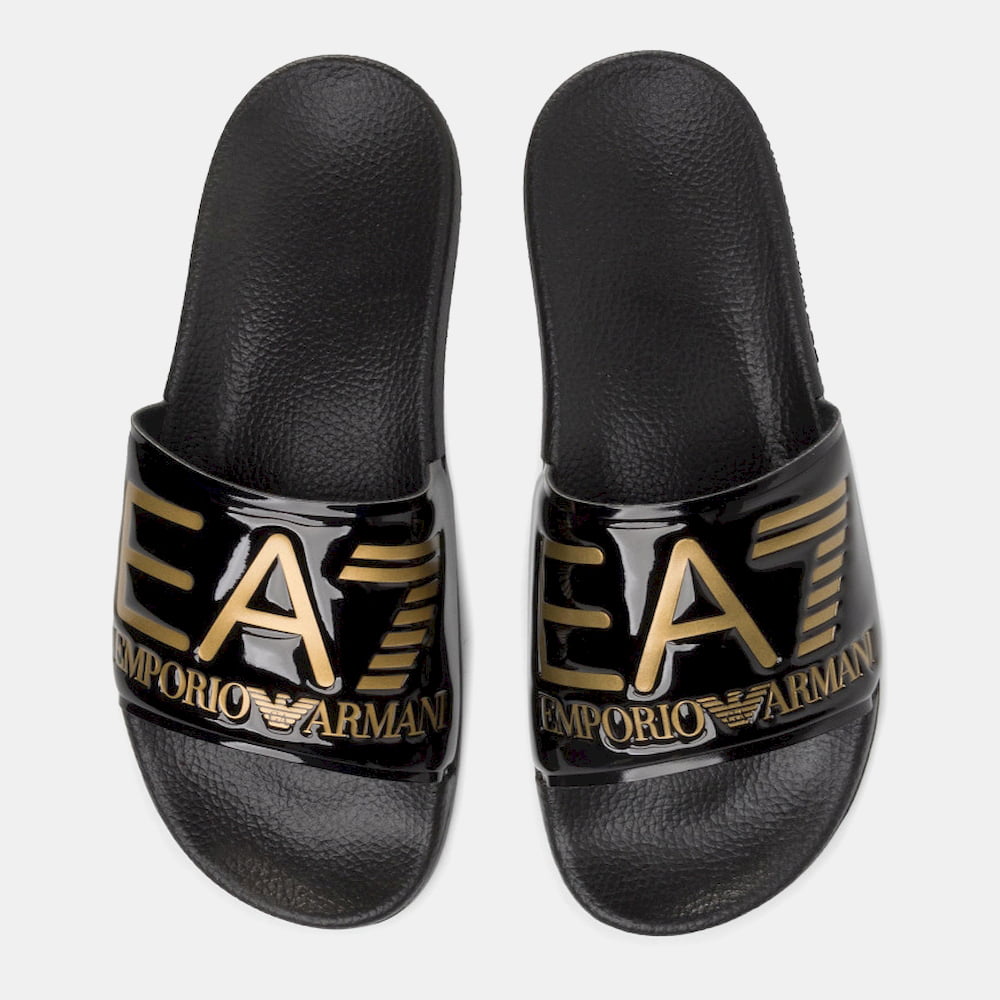 Emporio Armani Chinelos Slippers P001 Xcc22 Shinny Gol Dourado Shot15