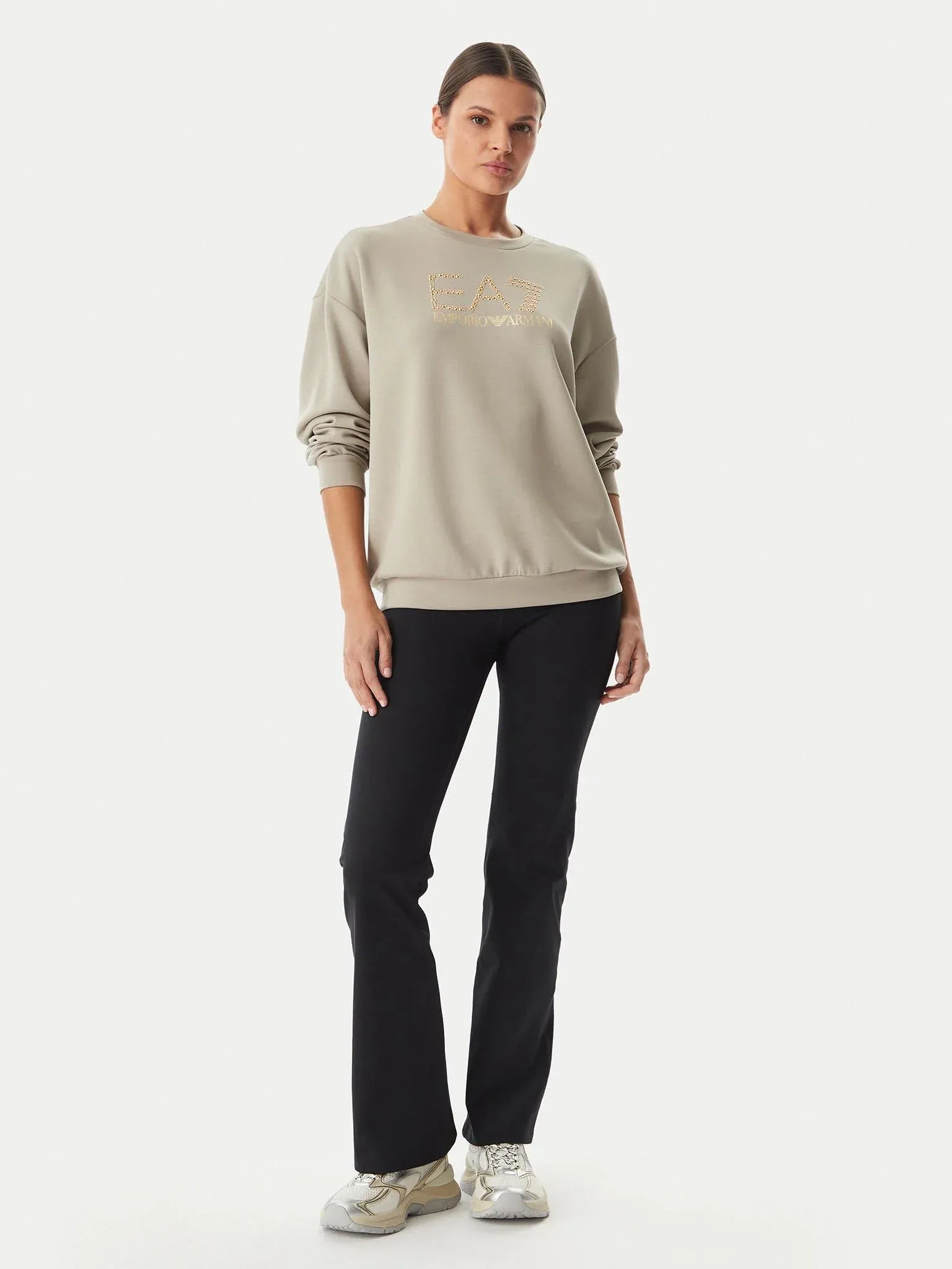 Emporio Armani Ea7 Camisola Sweat 7w001488 Af24375 Beige Gold Beige Ouro_shot1