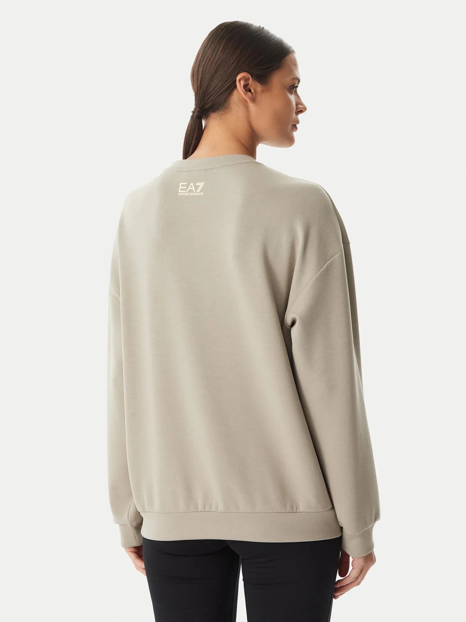 Emporio Armani Ea7 Camisola Sweat 7w001488 Af24375 Beige Gold Beige Ouro_shot3