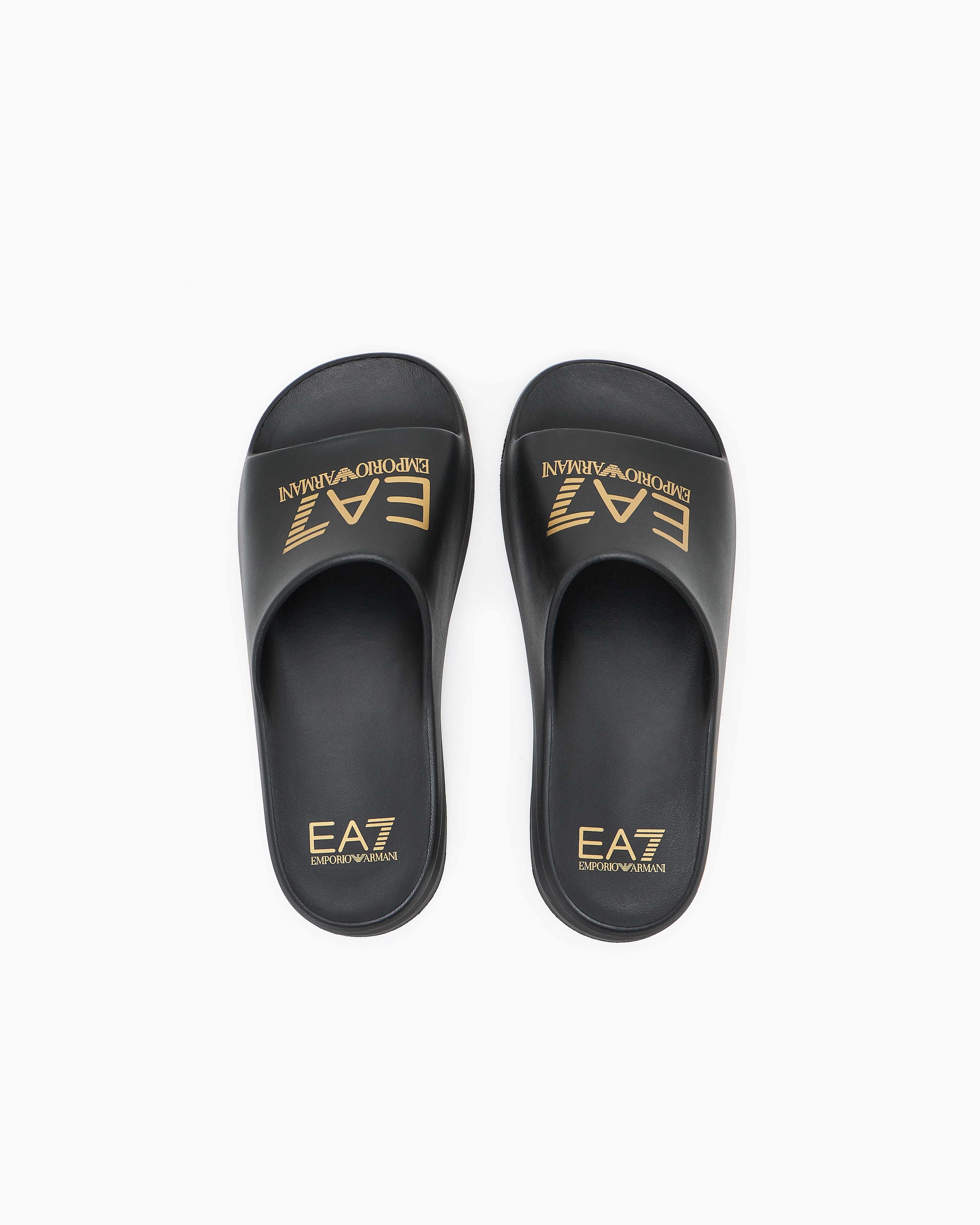 Emporio Armani Ea7 Chinelos Slippers 7x000356 Af18618 Blk Gold Preto Ouro_shot5