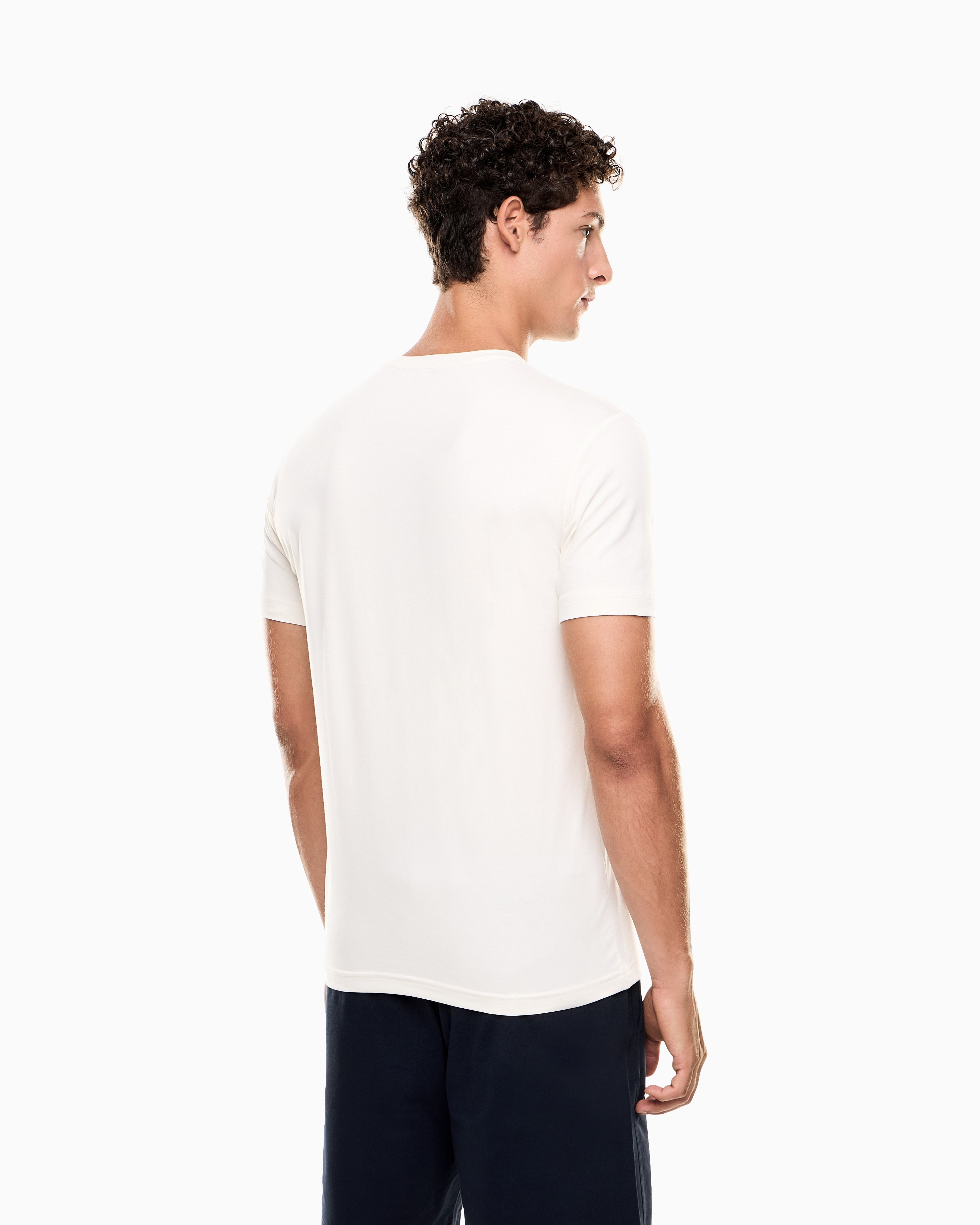 Emporio Armani Ea7 T Shirt 7m000899 Af10373 Whi Black Branco Preto_shot5