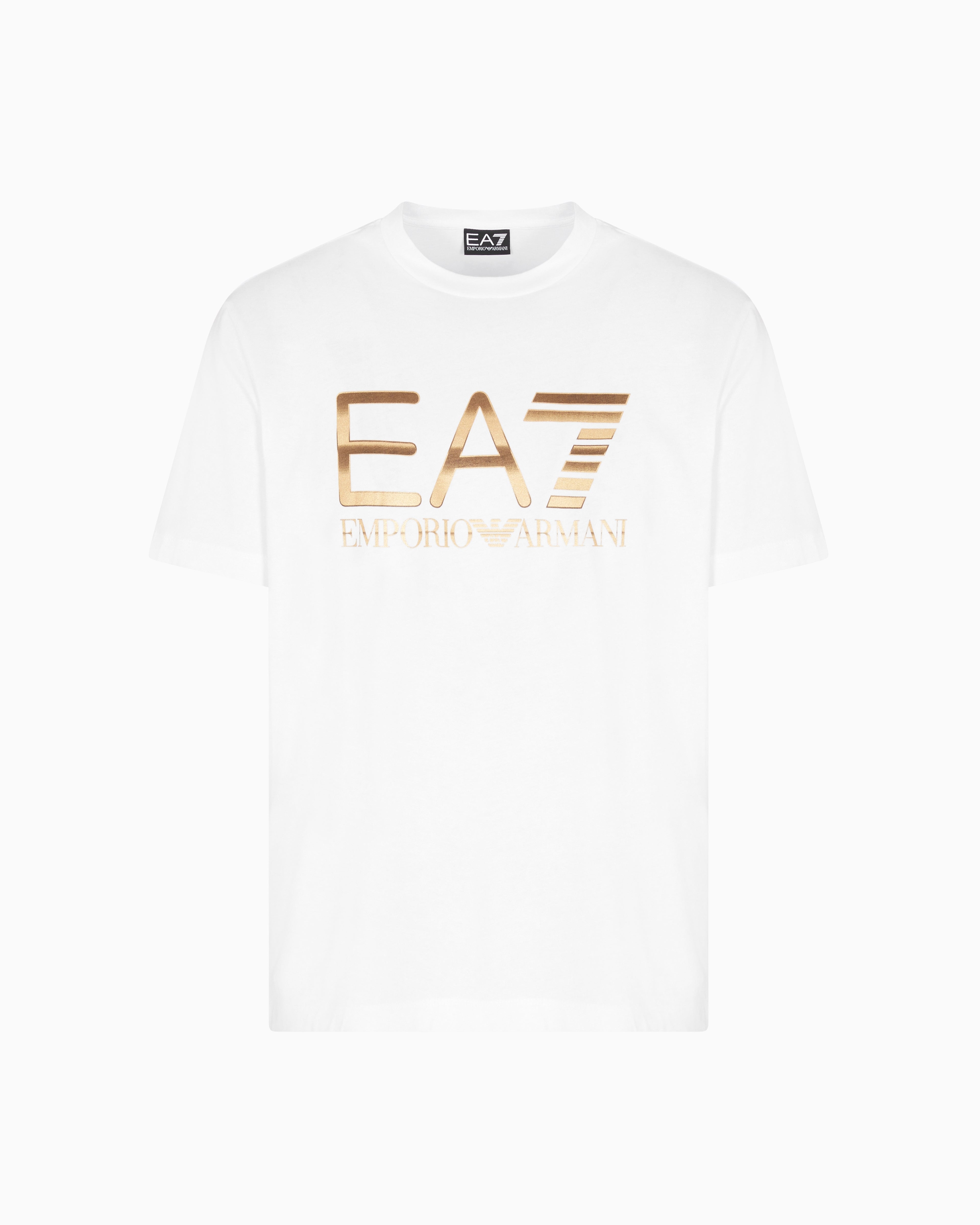 Emporio Armani Ea7 T Shirt 7m001189 Af17789 Whi Gold Branco Dourado_shot1