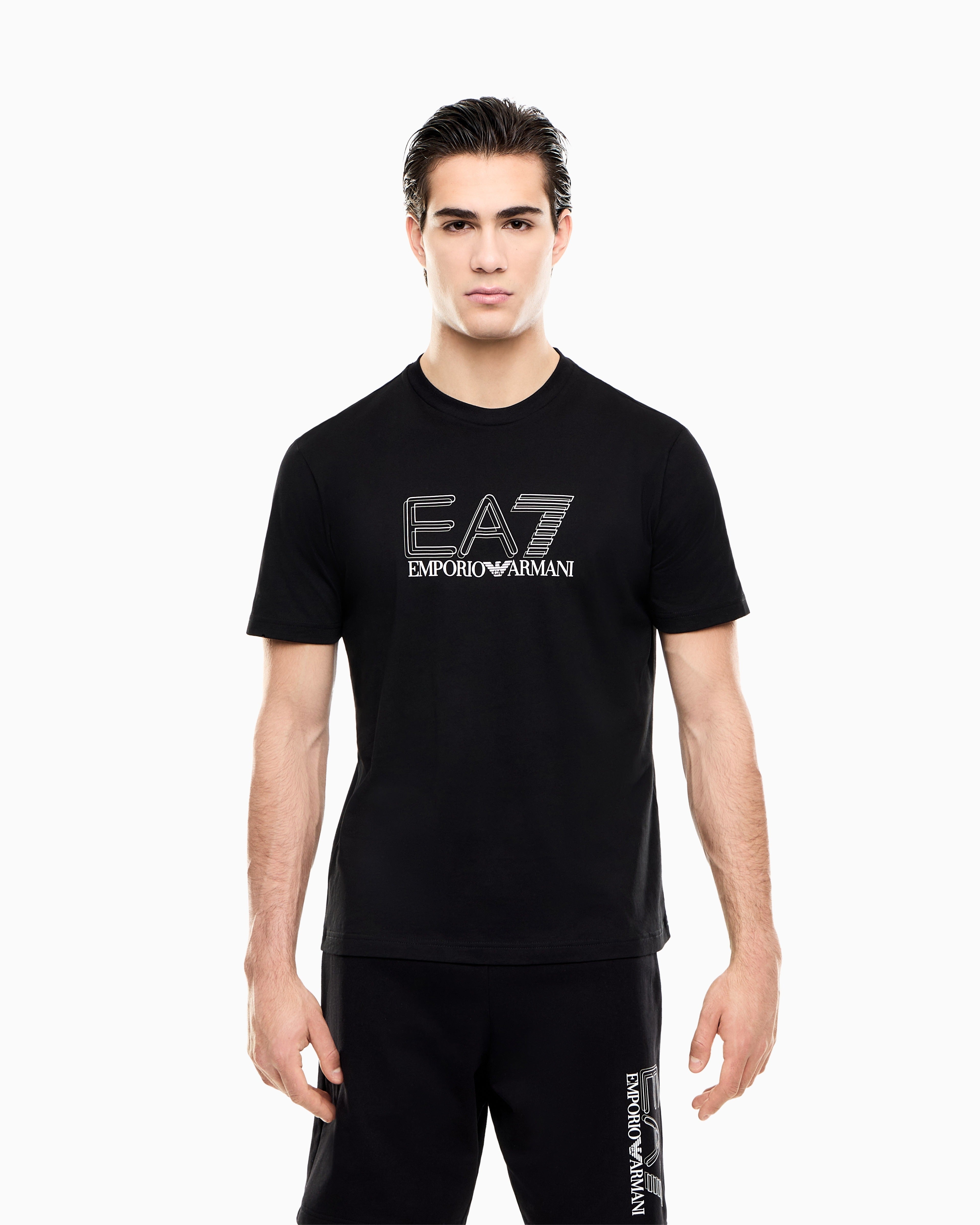 Emporio Armani Ea7 T Shirt 7m001308 Af10373 Black Preto_shot4