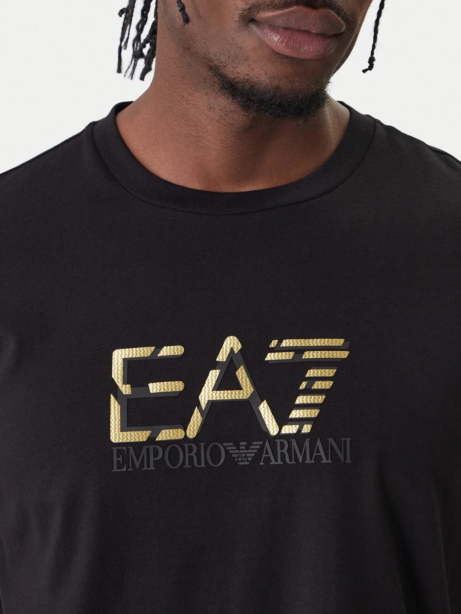 Emporio Armani Ea7 T Shirt 7m001562 Af17789 Blk Gold Preto Ouro_shot4
