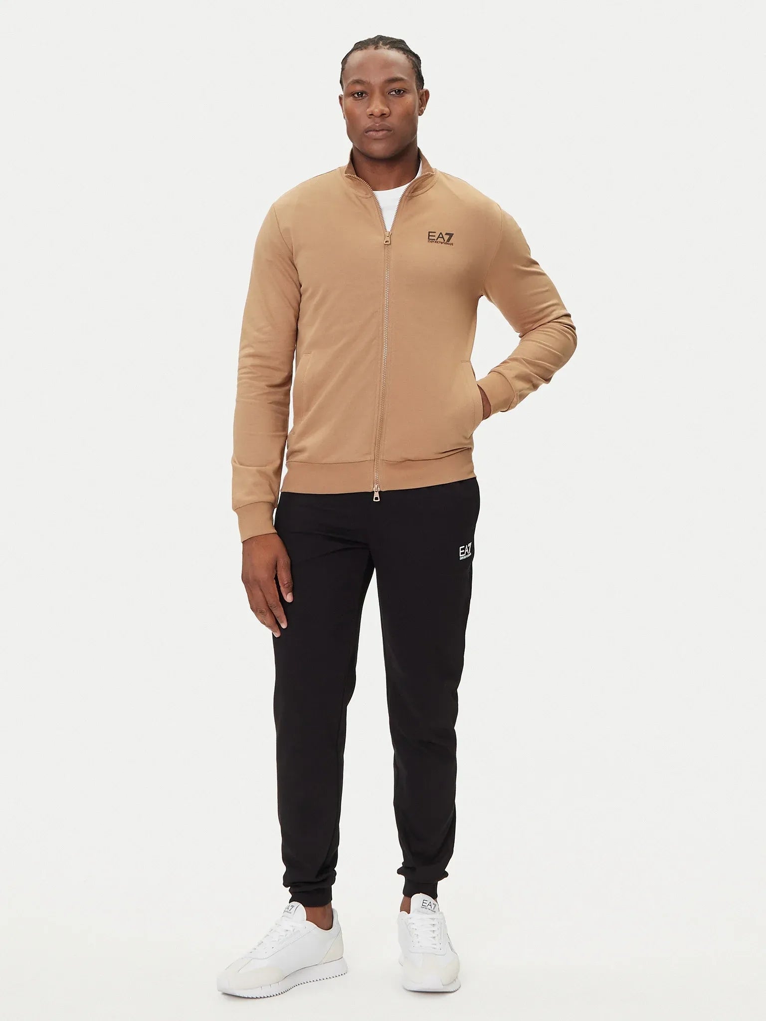 Emporio Armani Ea7 Tracksuit 8npv60 Pjvrz Beige Blk Beige Preto_shot1