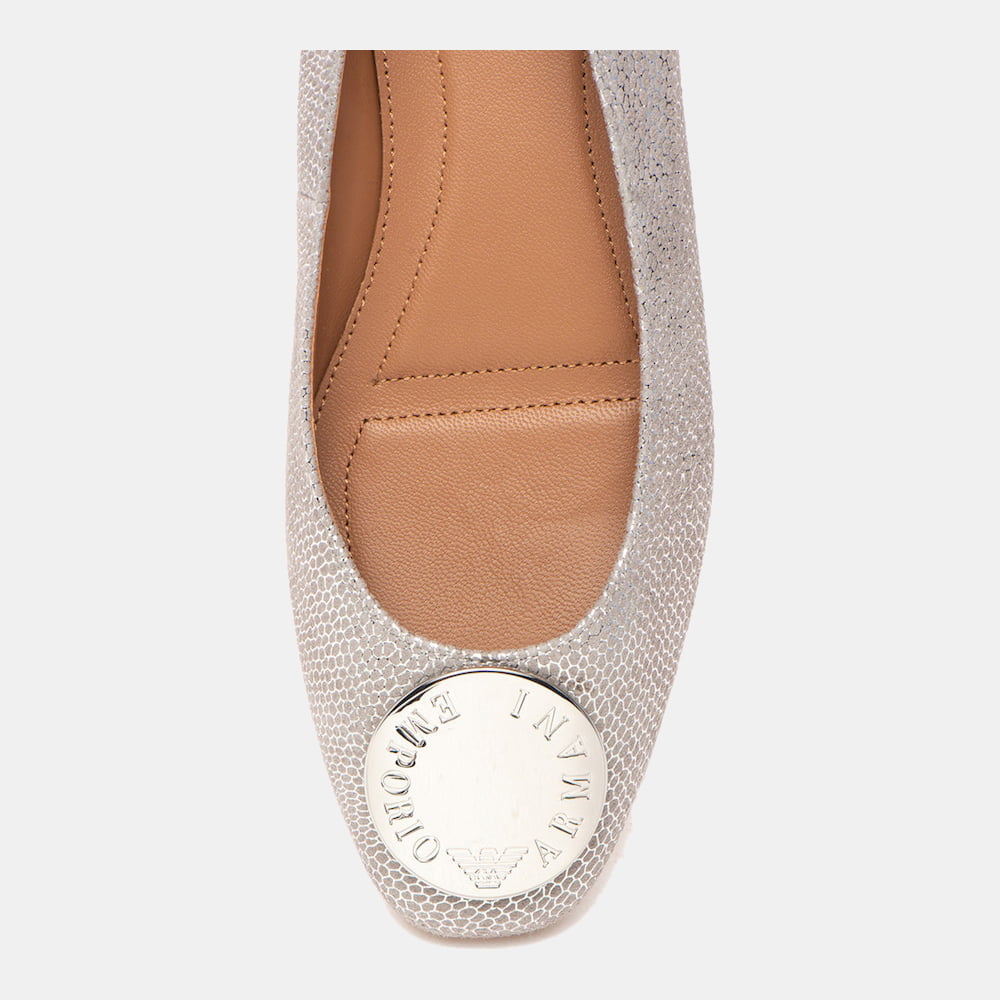Emporio Armani Sabrinas Ballet Flats D231 Xl848 Silver Prata Shot6