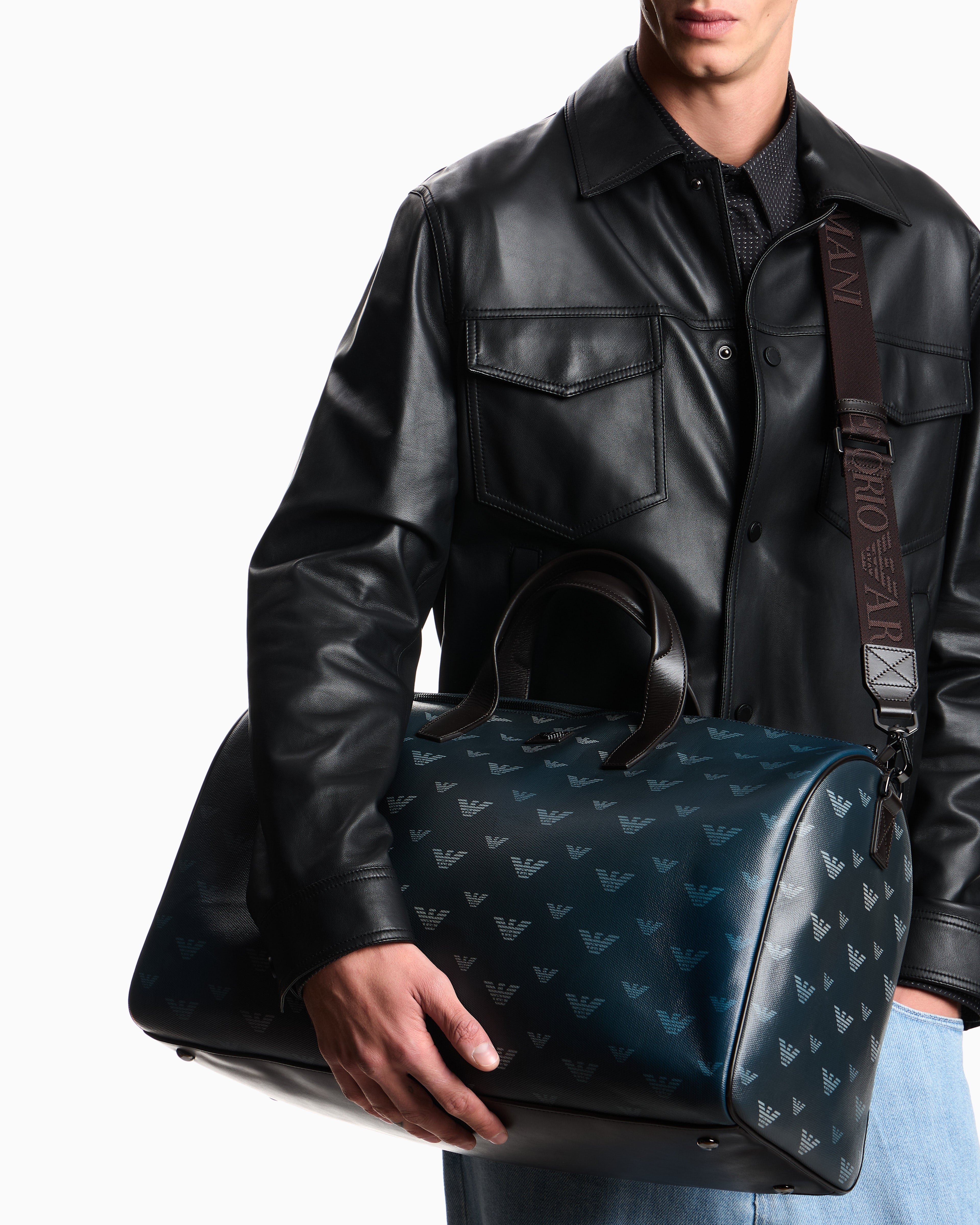Emporio Armani Saco Bag Em004537 Af23972 Blue.logo Azul_shot2