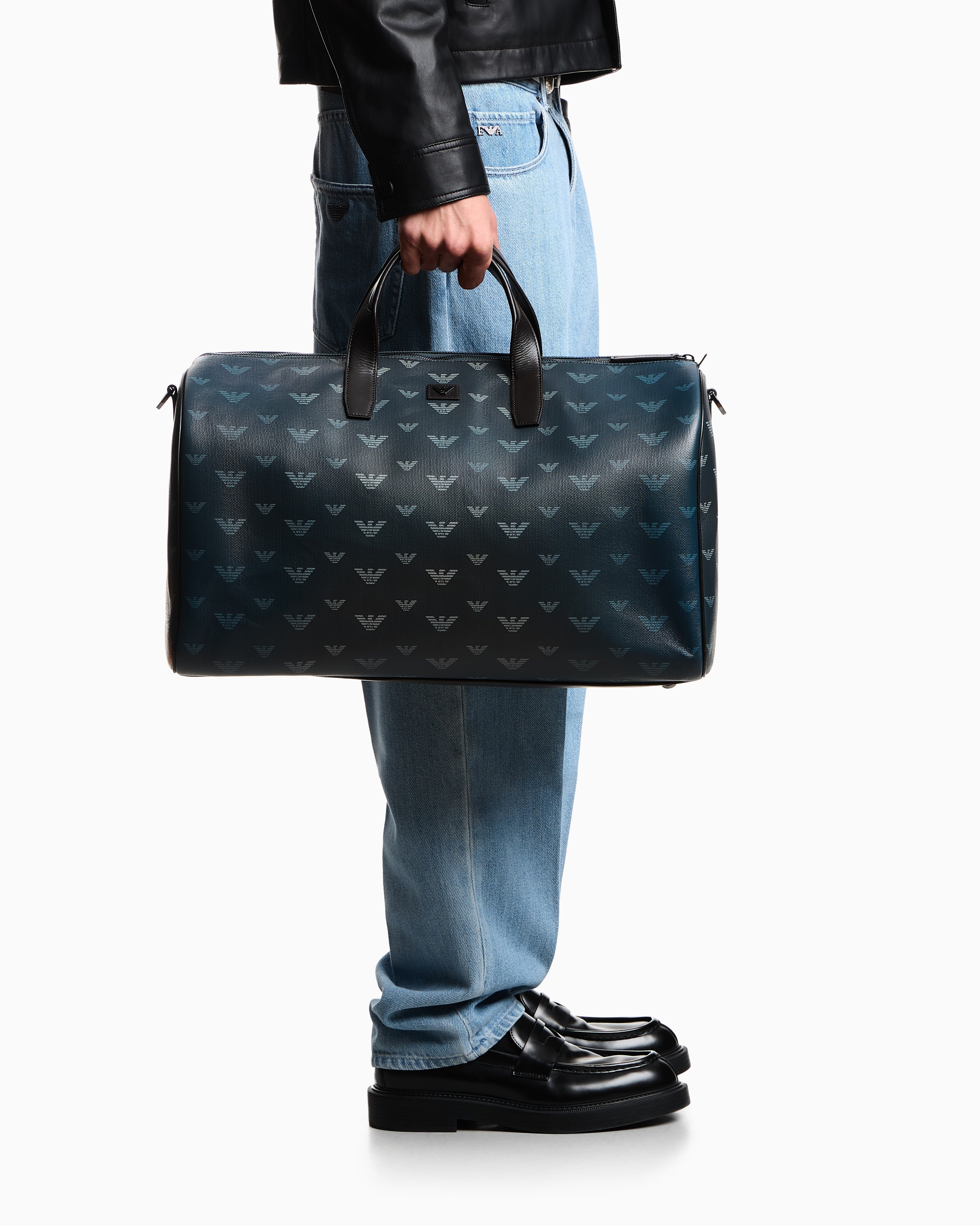 Emporio Armani Saco Bag Em004537 Af23972 Blue.logo Azul_shot5