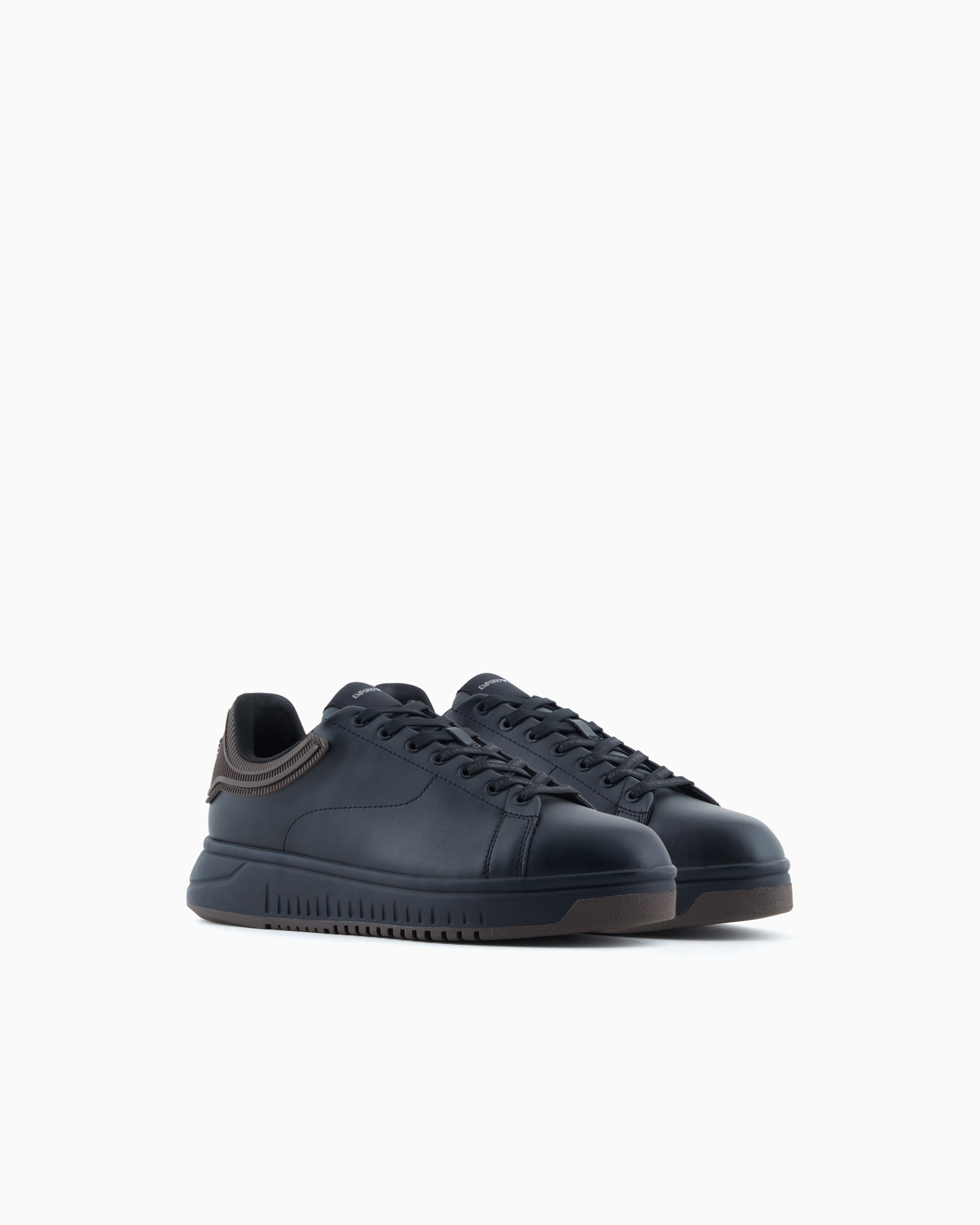 Emporio Armani Sapatilhas Sneakers Shoes Em003663 Af18212 Blk Brown Preto Castanho_shot3