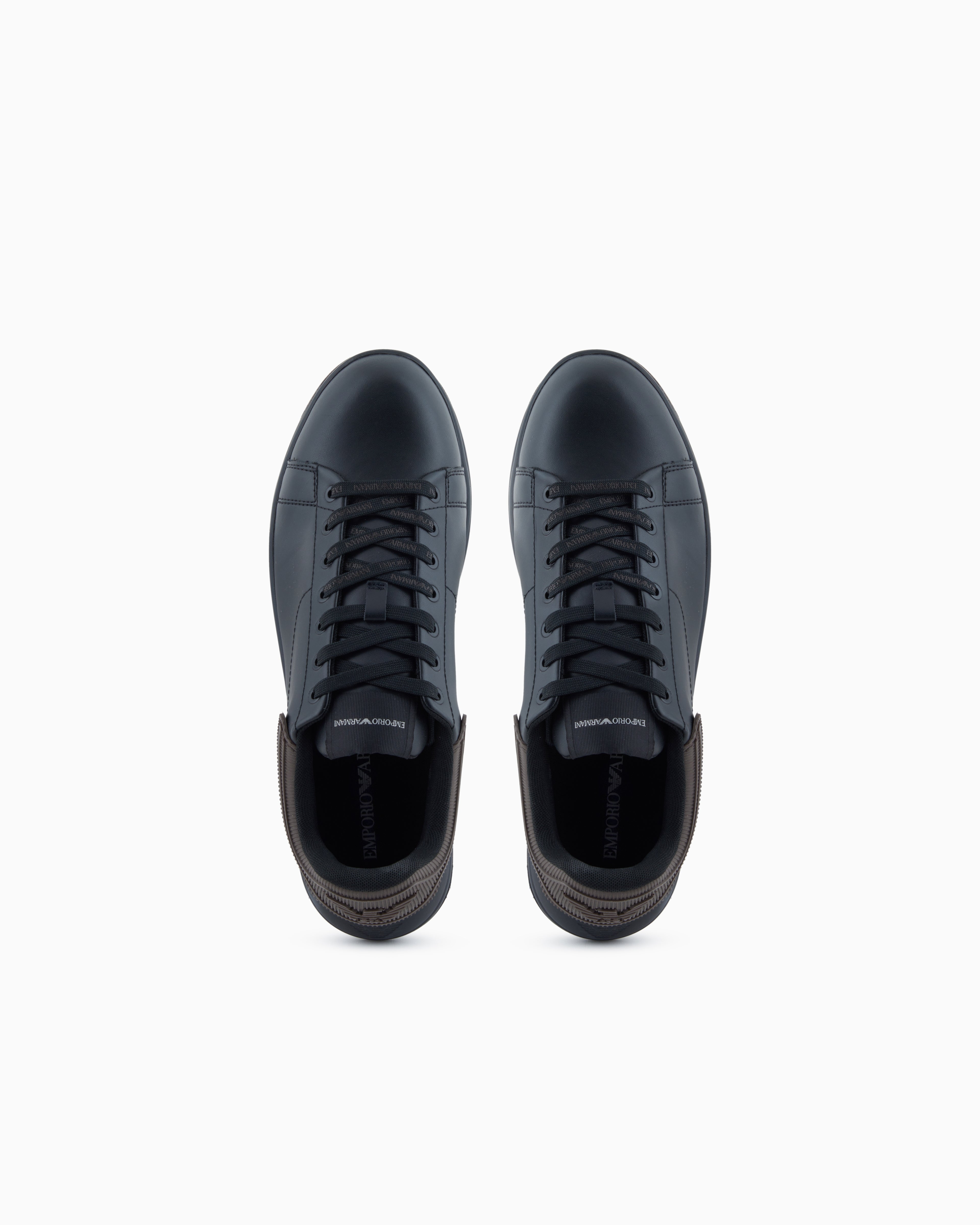 Emporio Armani Sapatilhas Sneakers Shoes Em003663 Af18212 Blk Brown Preto Castanho_shot6