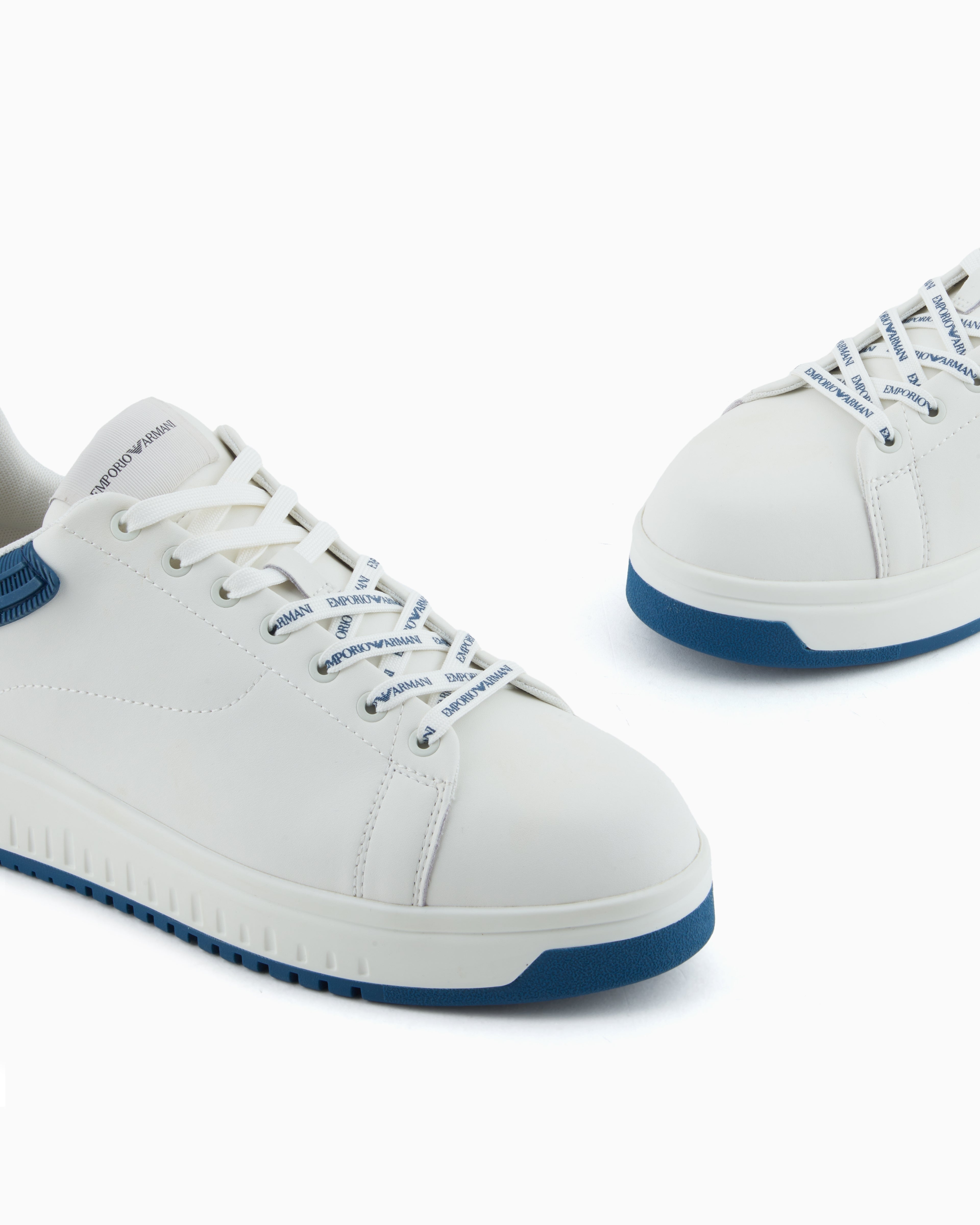 Emporio Armani Sapatilhas Sneakers Shoes Em003663 Af18212 White Blue Branco Azul_shot1