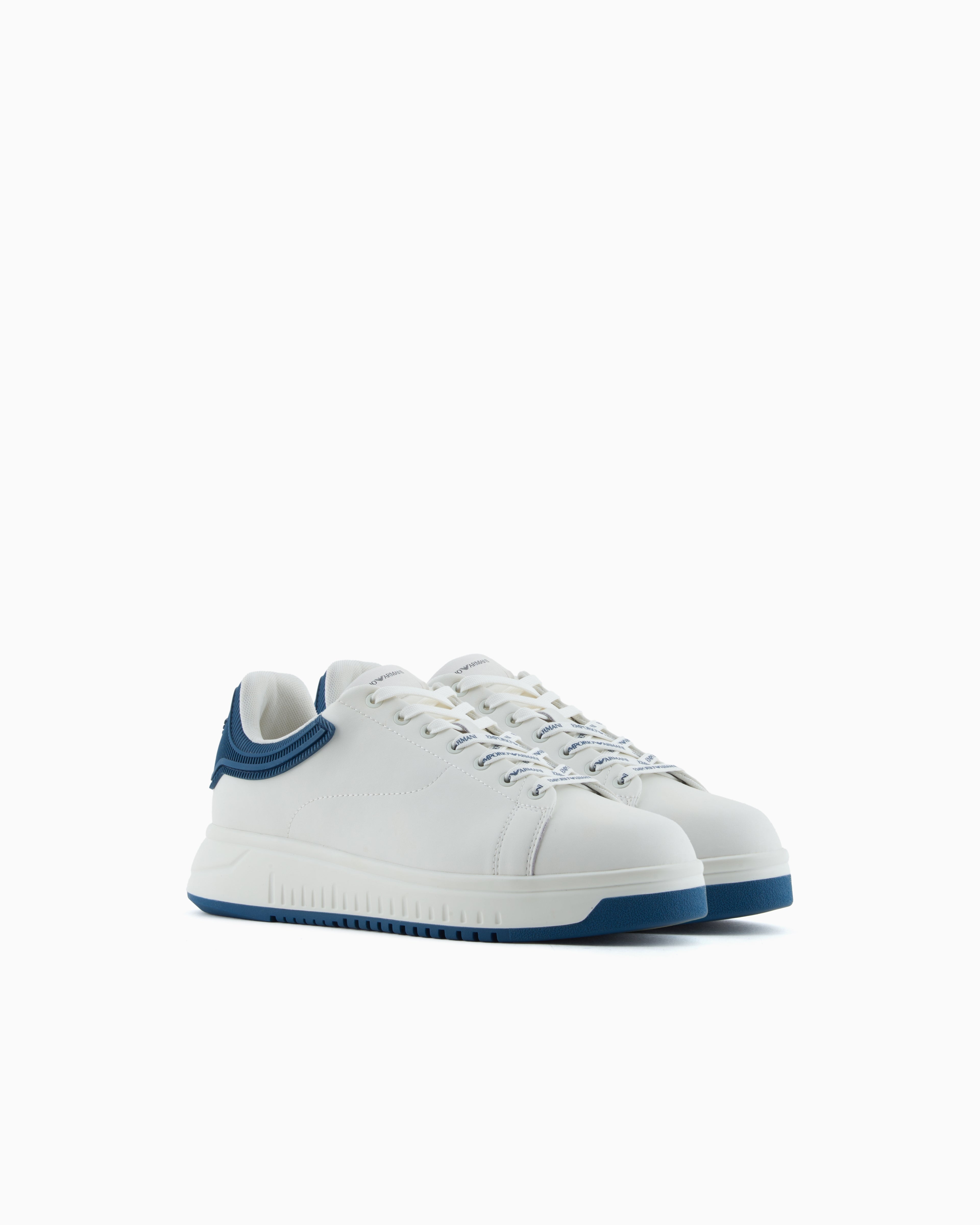 Emporio Armani Sapatilhas Sneakers Shoes Em003663 Af18212 White Blue Branco Azul_shot3