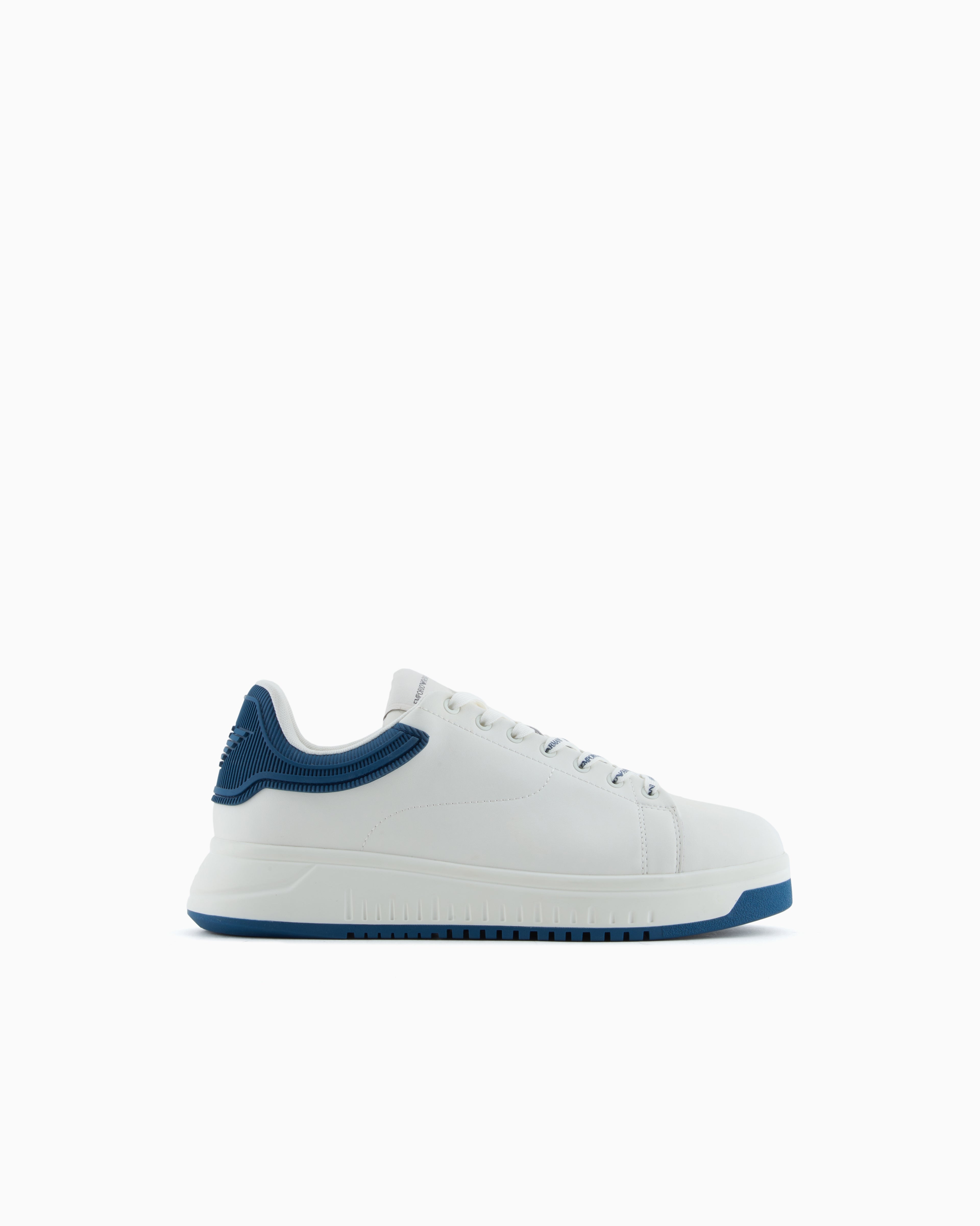 Emporio Armani Sapatilhas Sneakers Shoes Em003663 Af18212 White Blue Branco Azul_shot5