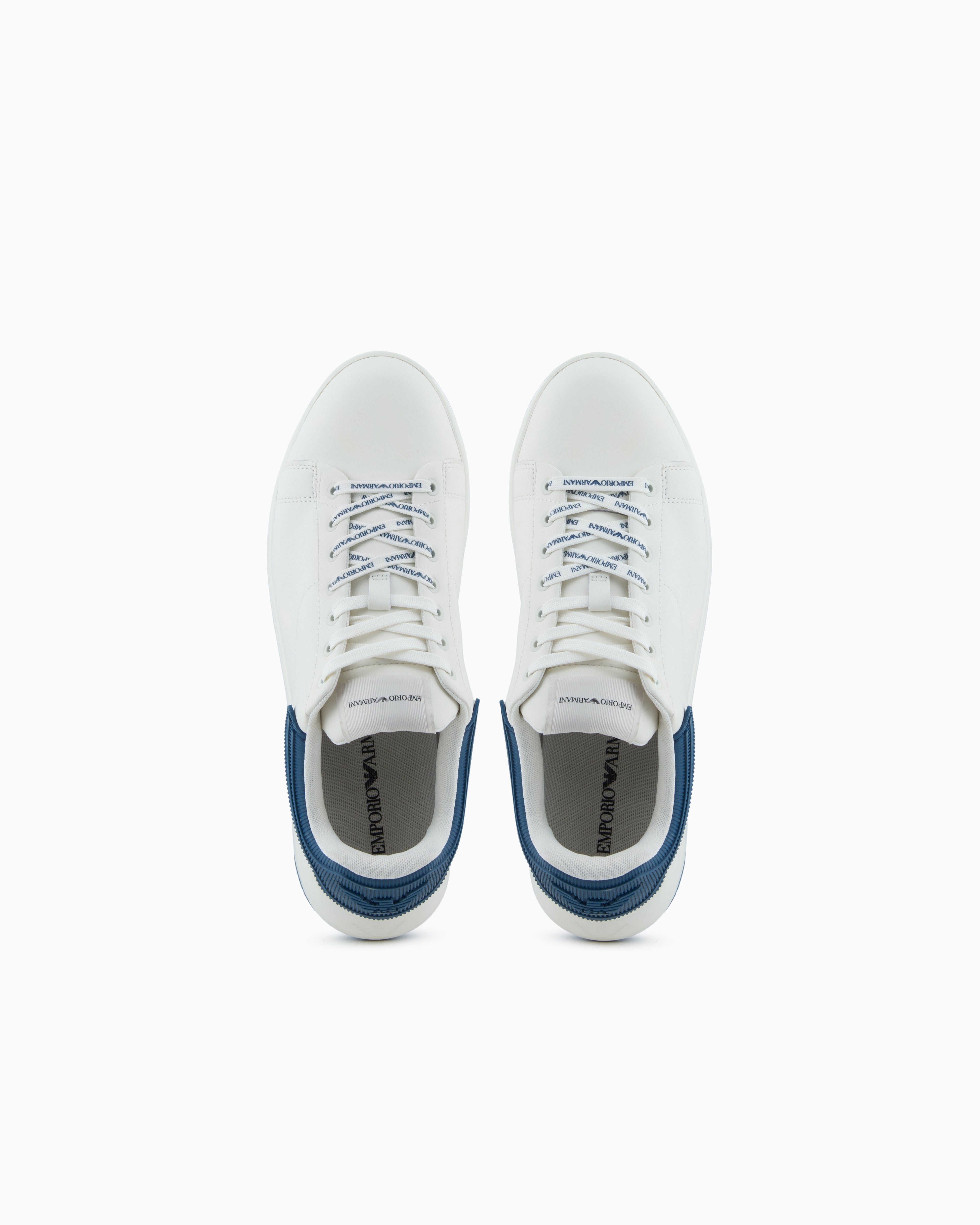 Emporio Armani Sapatilhas Sneakers Shoes Em003663 Af18212 White Blue Branco Azul_shot6