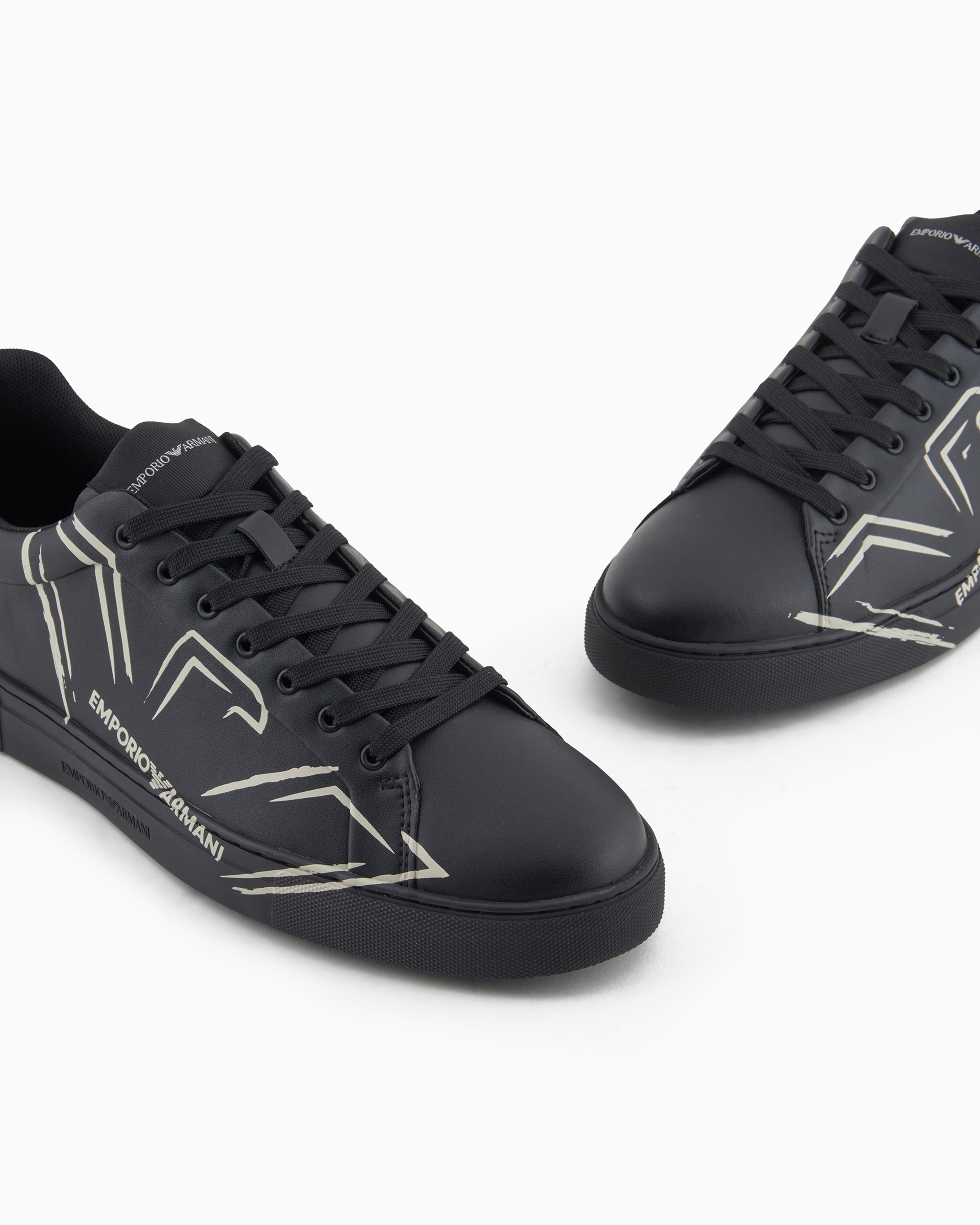 Emporio Armani Sapatilhas Sneakers Shoes X4x598 Xd431 Triple Blk Preto_shot1