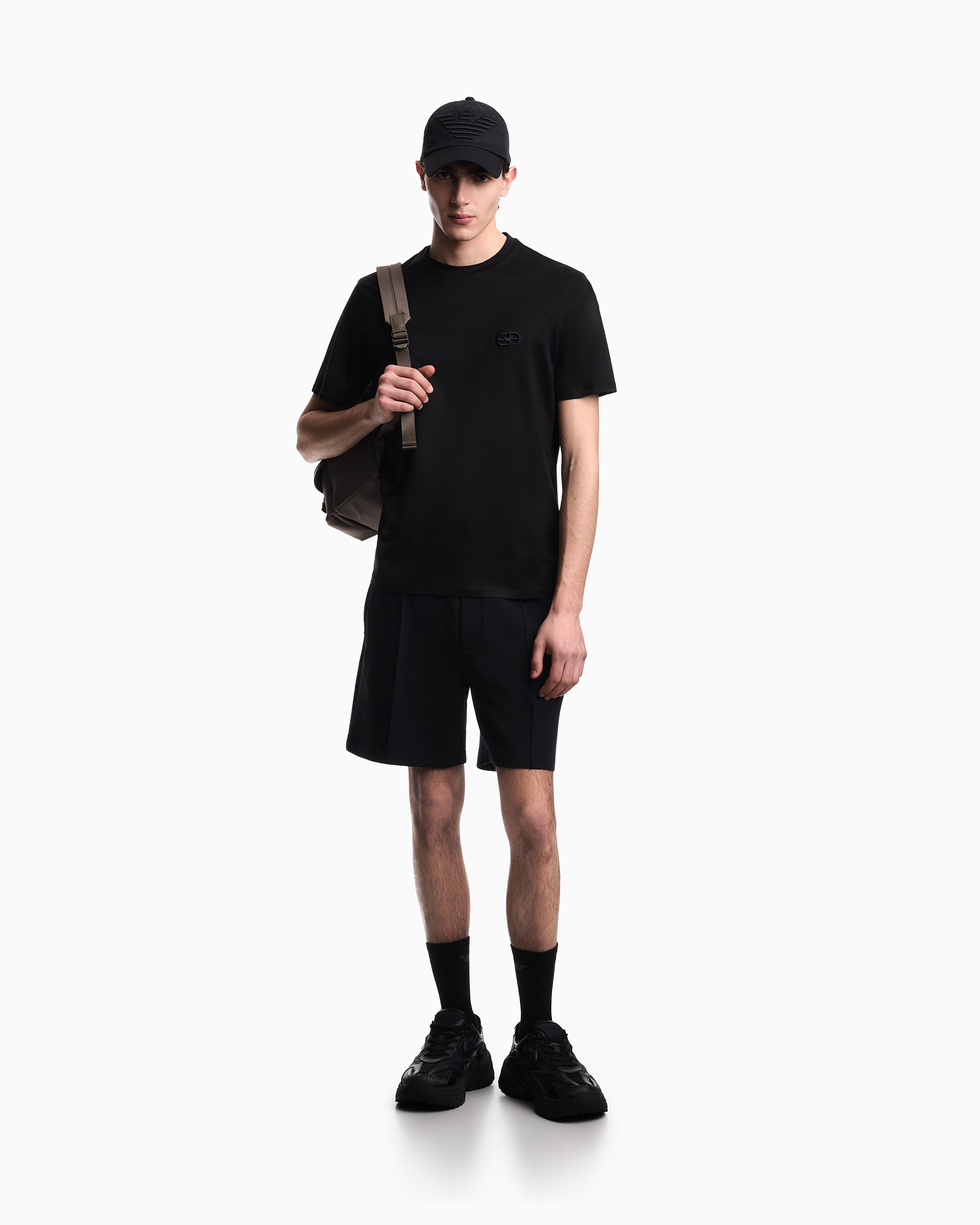Emporio Armani Short Training Em004544 Af10013 Black Preto_shot2