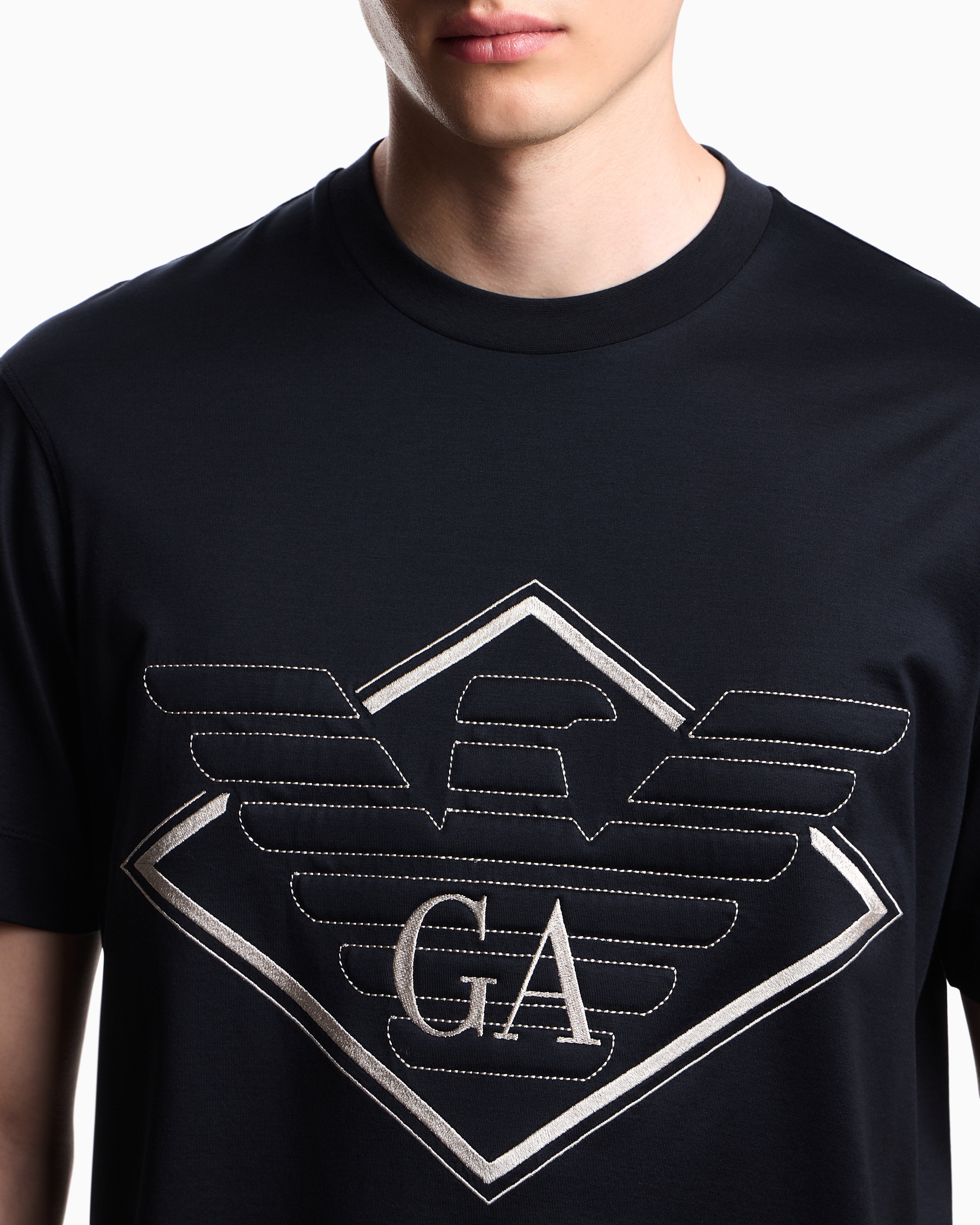 Emporio Armani T Shirt Em002835 Af10761 Navy Navy_shot1