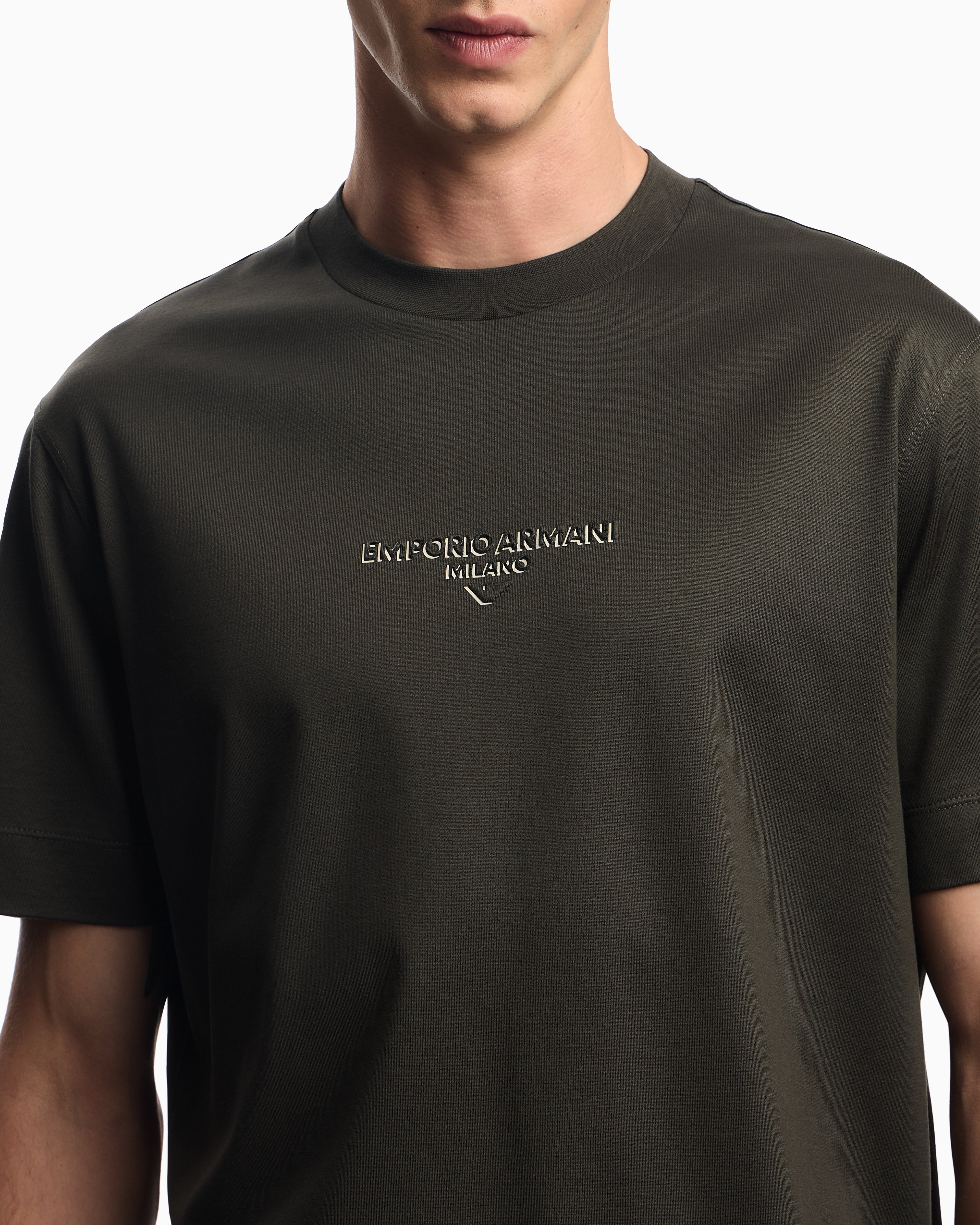 Emporio Armani T Shirt Em002838 Af10761 Dk.green Verde Escuro_shot1