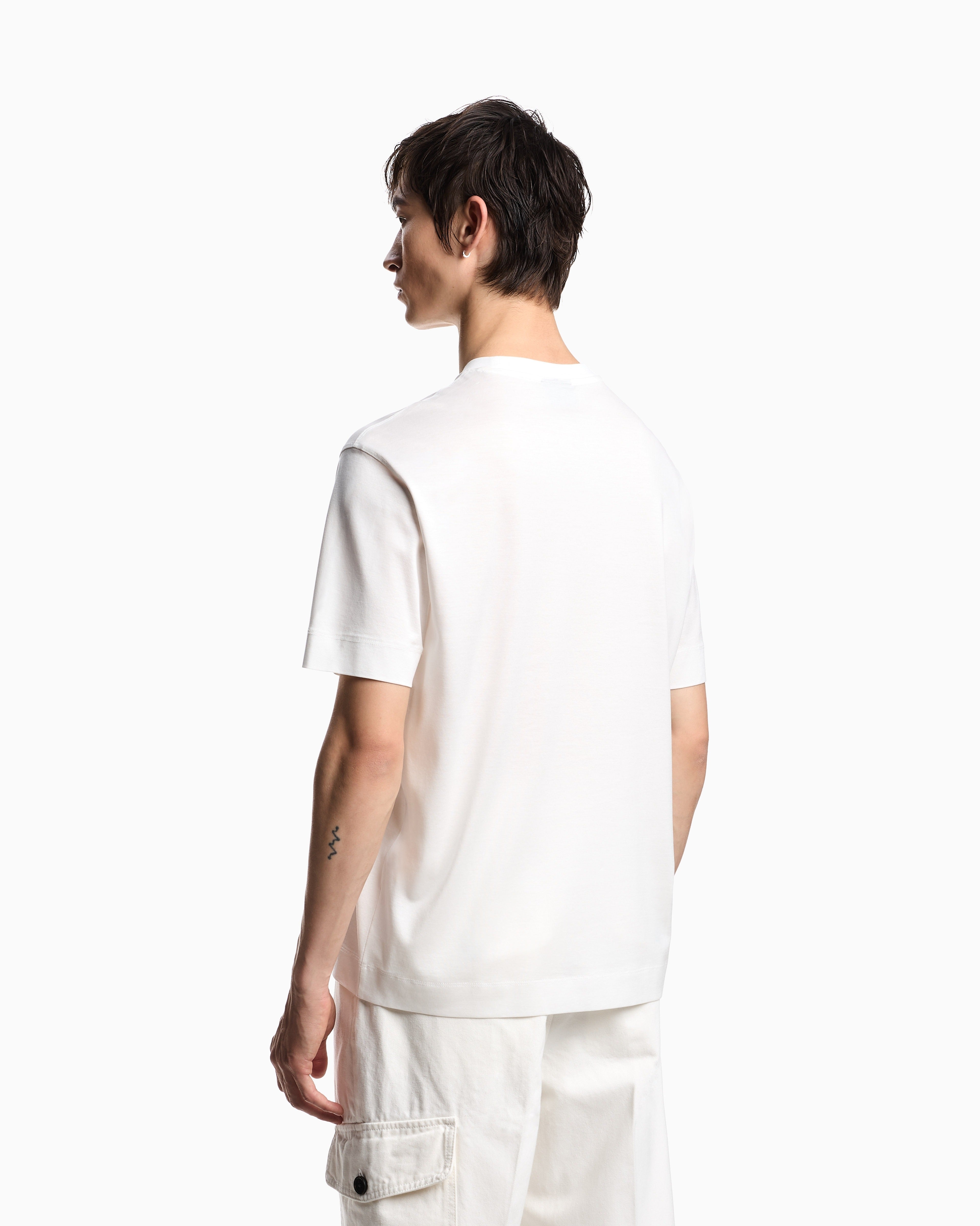 Emporio Armani T Shirt Em003466 Af10761 White Branco_shot3