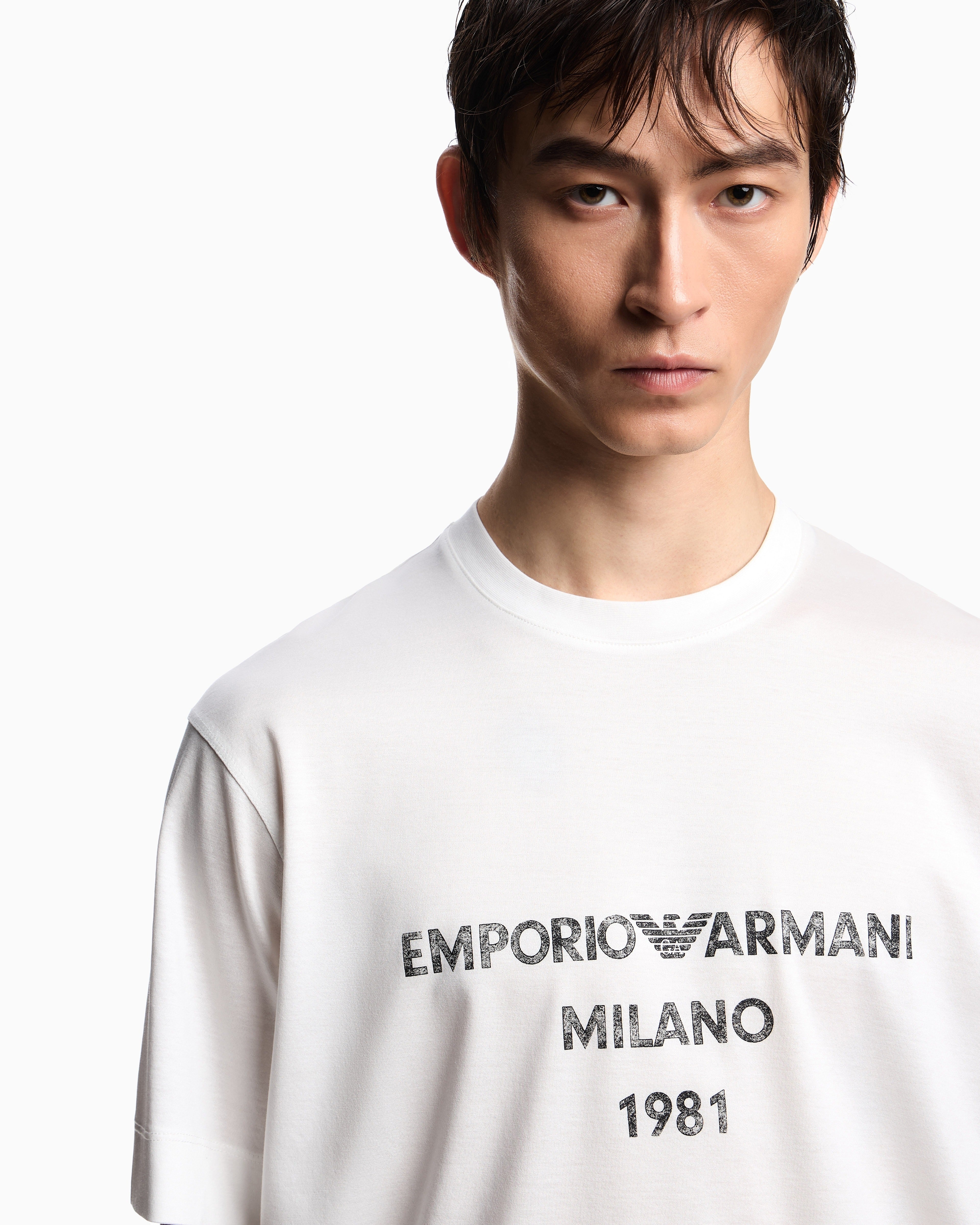 Emporio Armani T Shirt Em003466 Af10761 White Branco_shot5