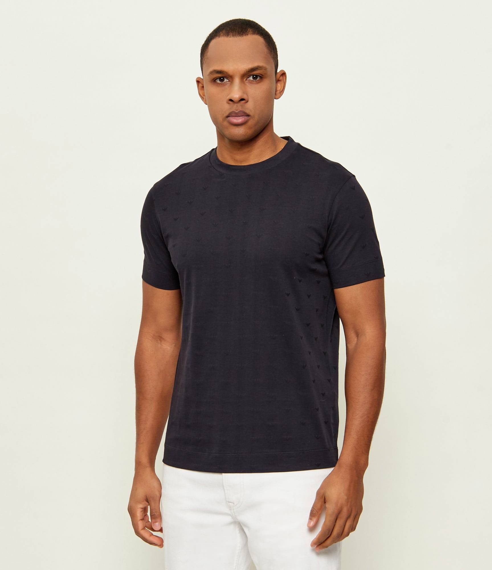 Emporio Armani T Shirt Em004522 Af10762 Navy.logo Navy_shot1