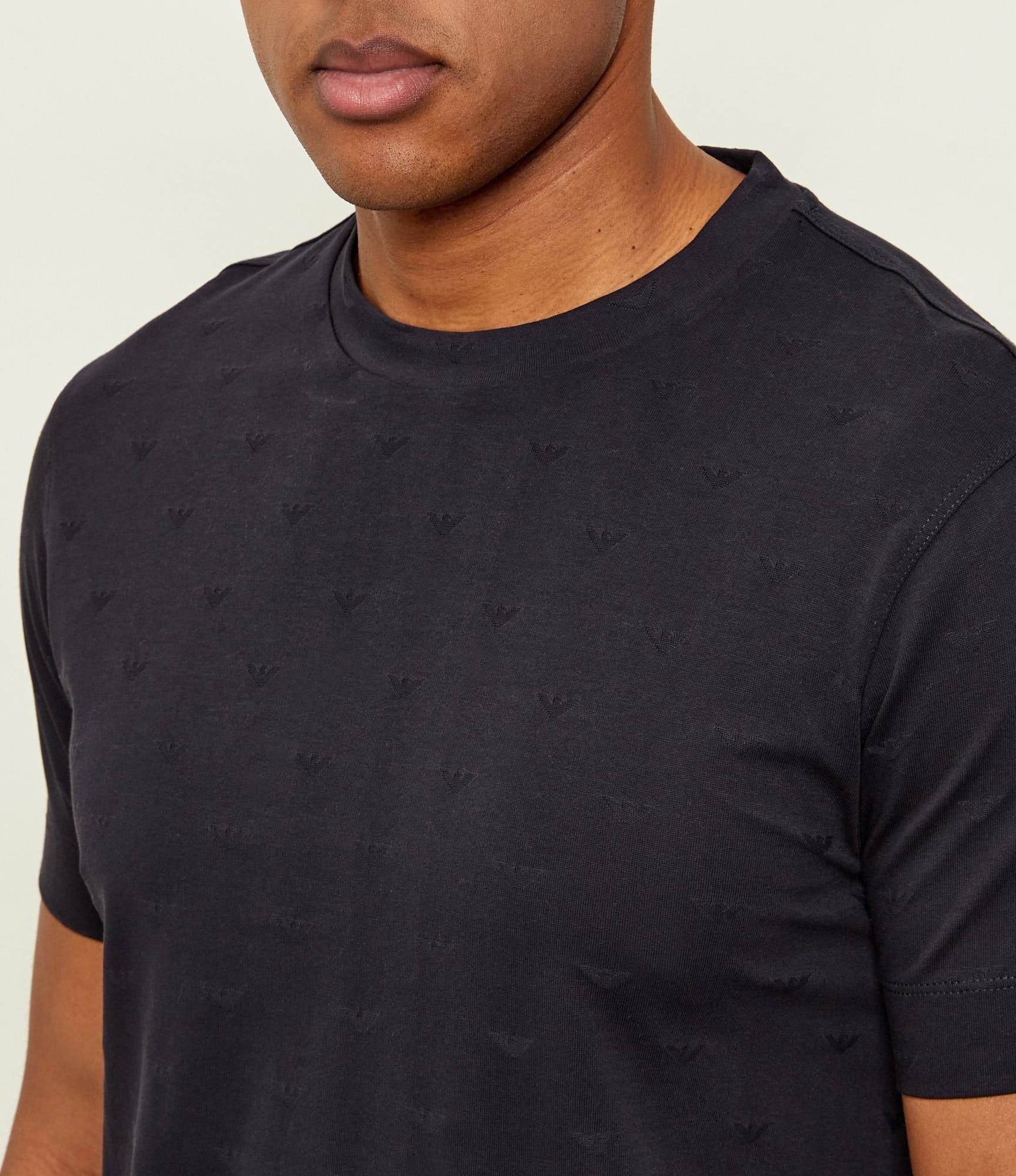 Emporio Armani T Shirt Em004522 Af10762 Navy.logo Navy_shot4