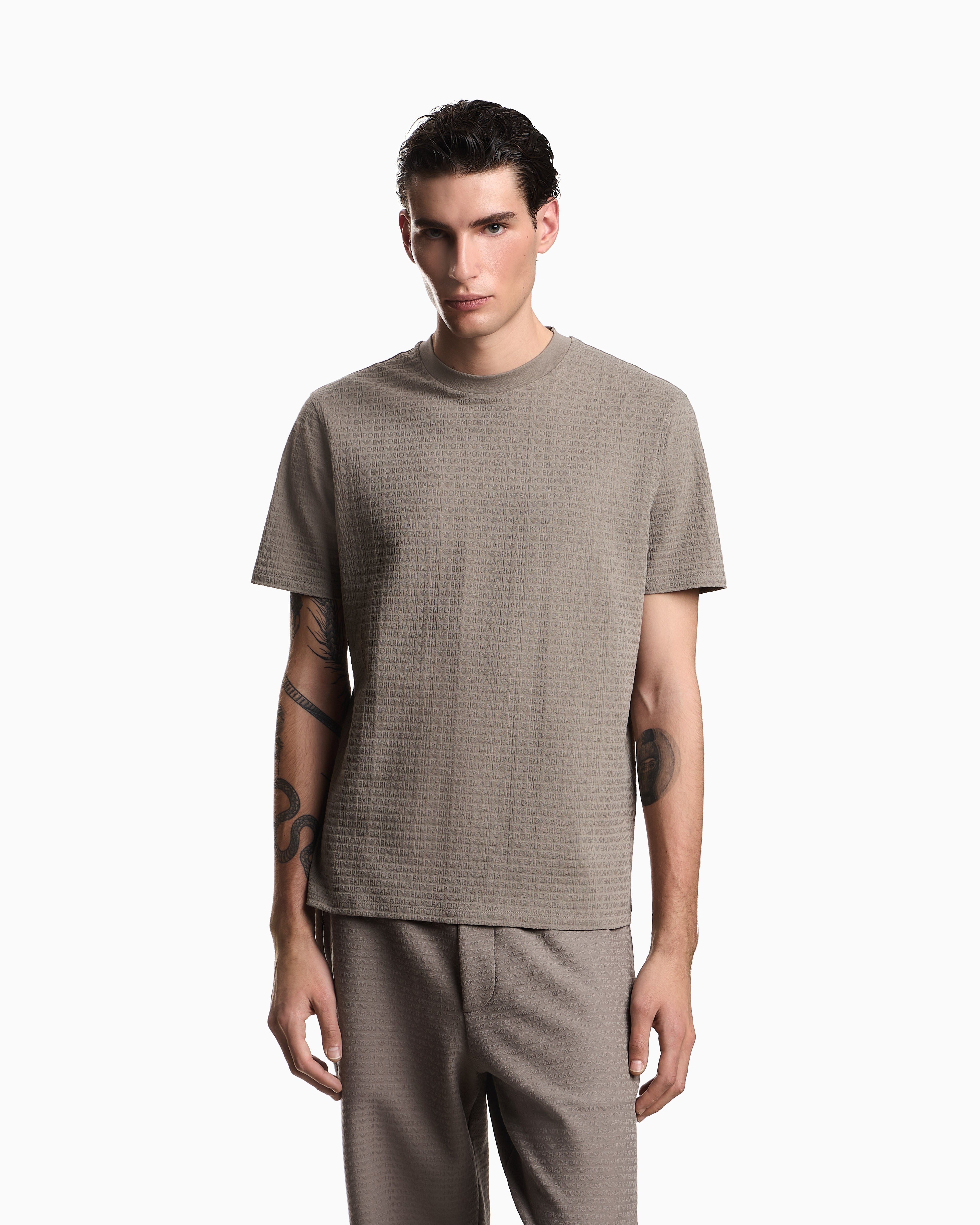 Emporio Armani T Shirt Em004594 Af10762 Grey.logo Cinza_shot2