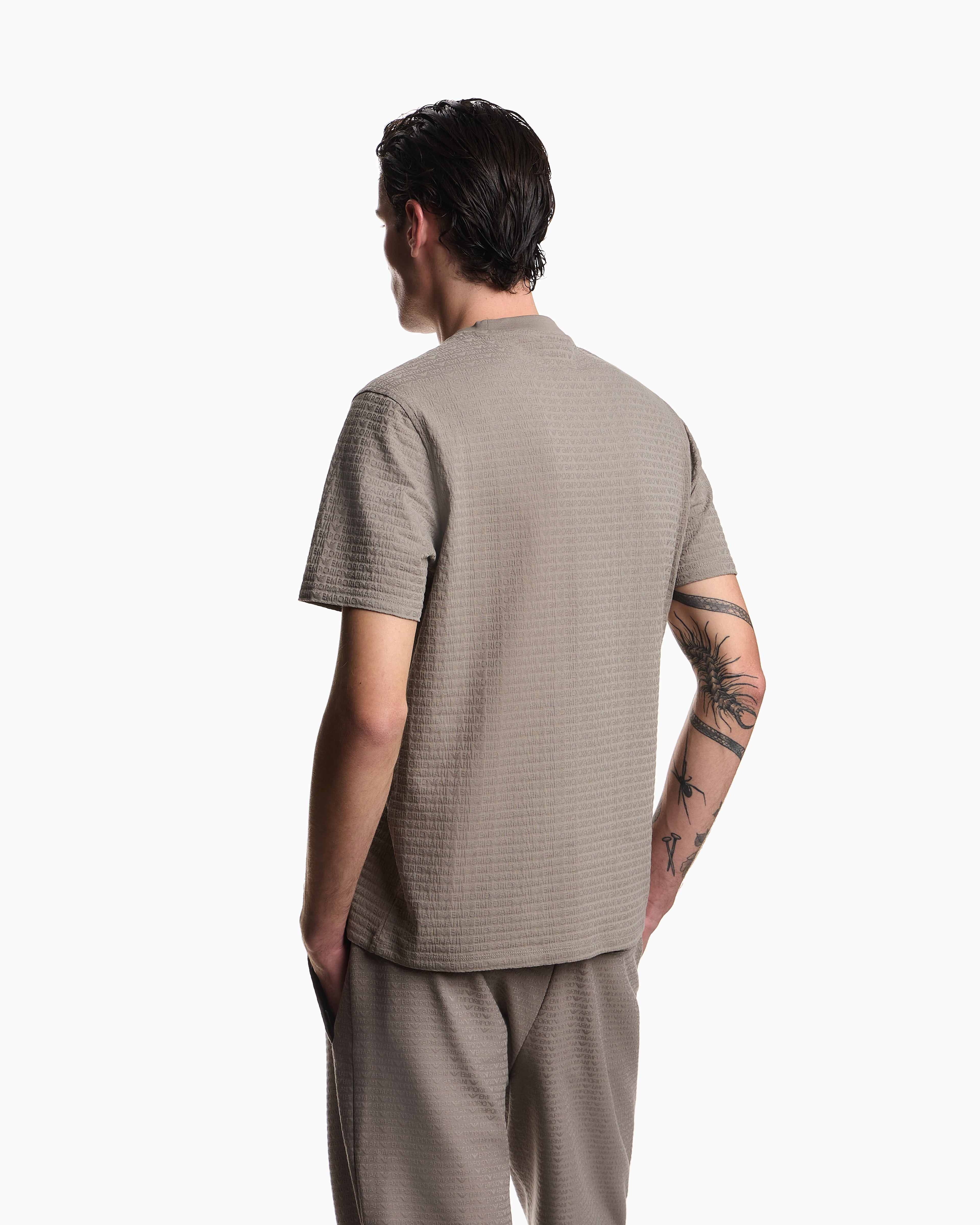 Emporio Armani T Shirt Em004594 Af10762 Grey.logo Cinza_shot4