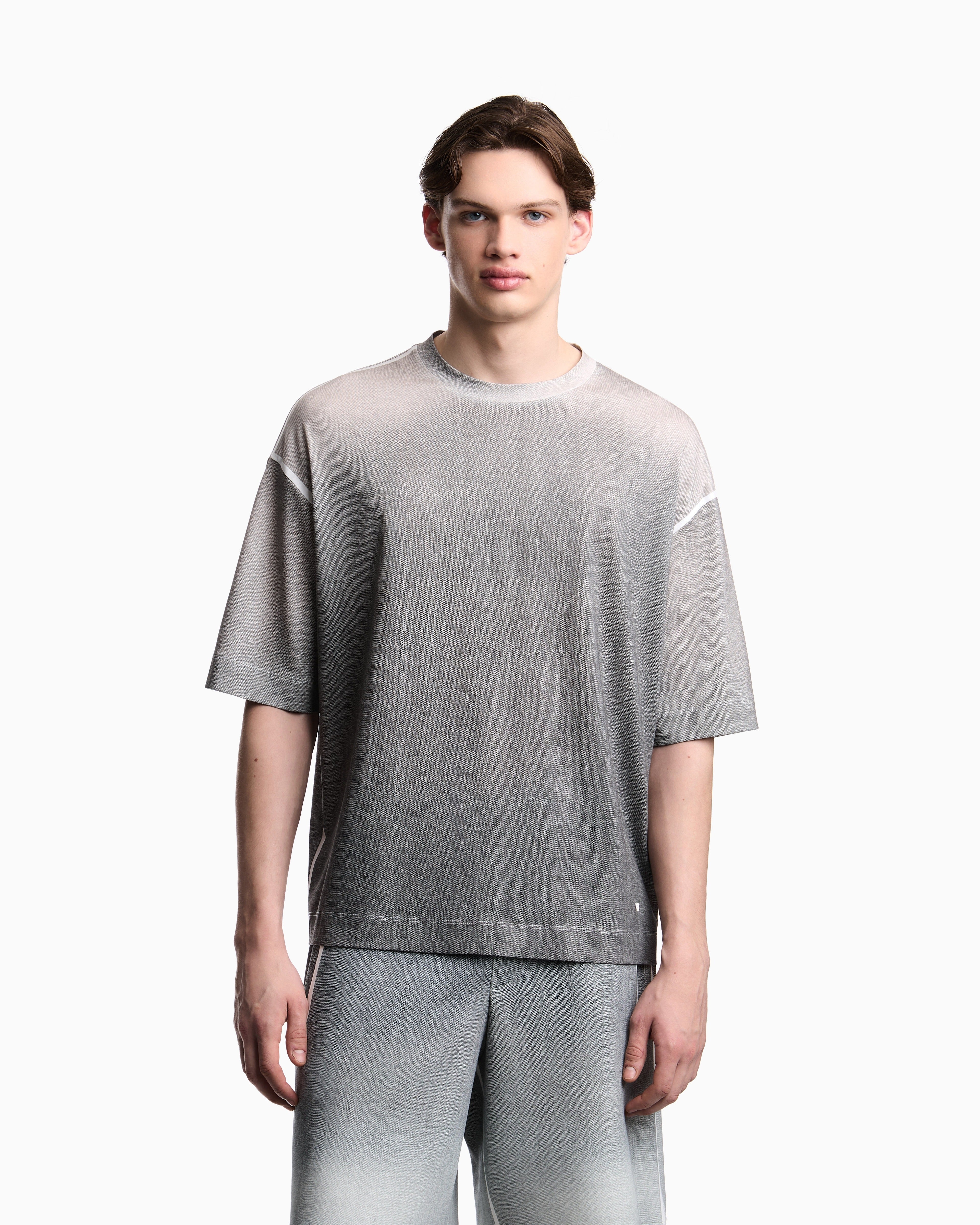 Emporio Armani T Shirt Em005255 Af10017 Grey Cinza_shot3