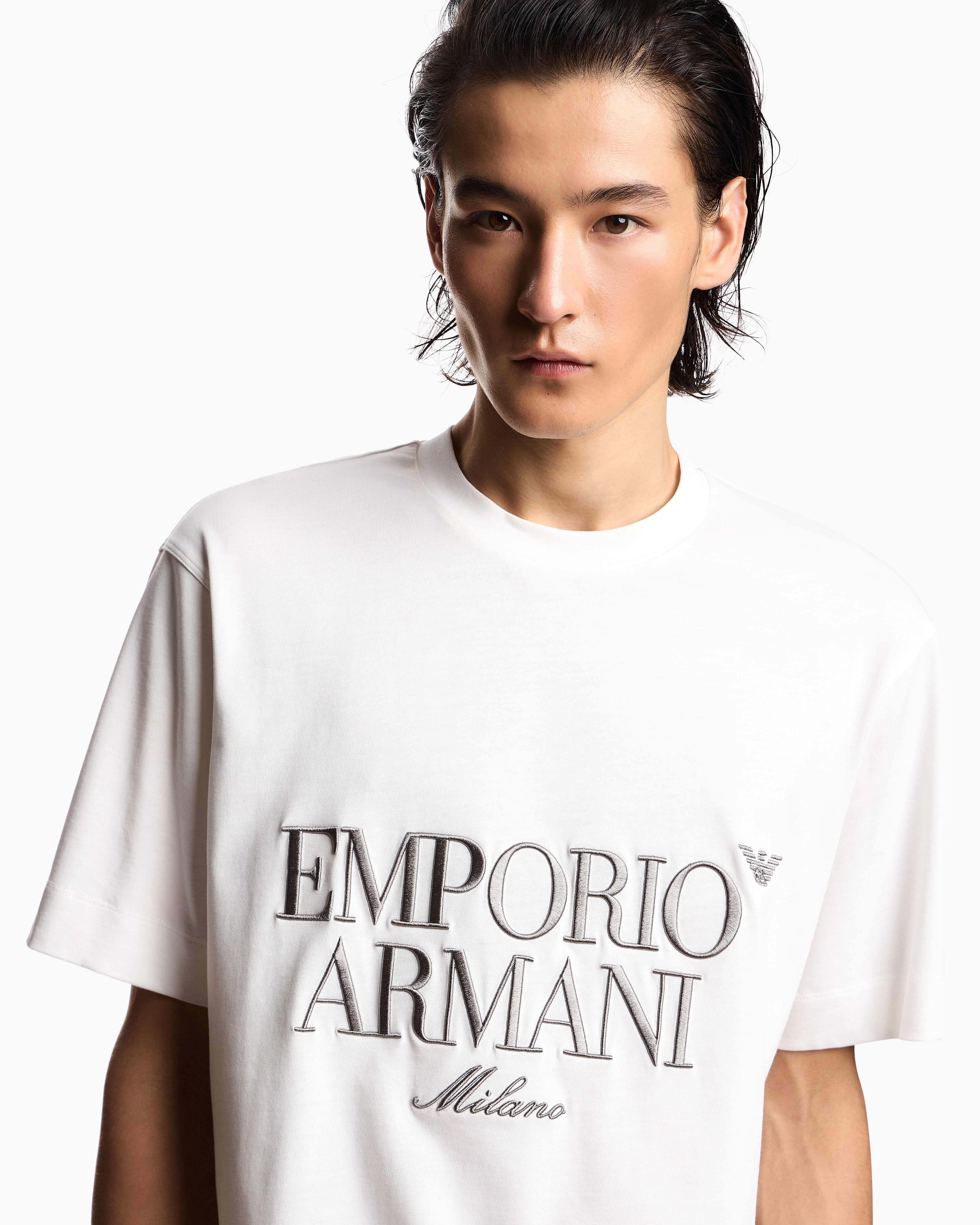 Emporio Armani T Shirt Em005359 Af13715 White Branco_shot1
