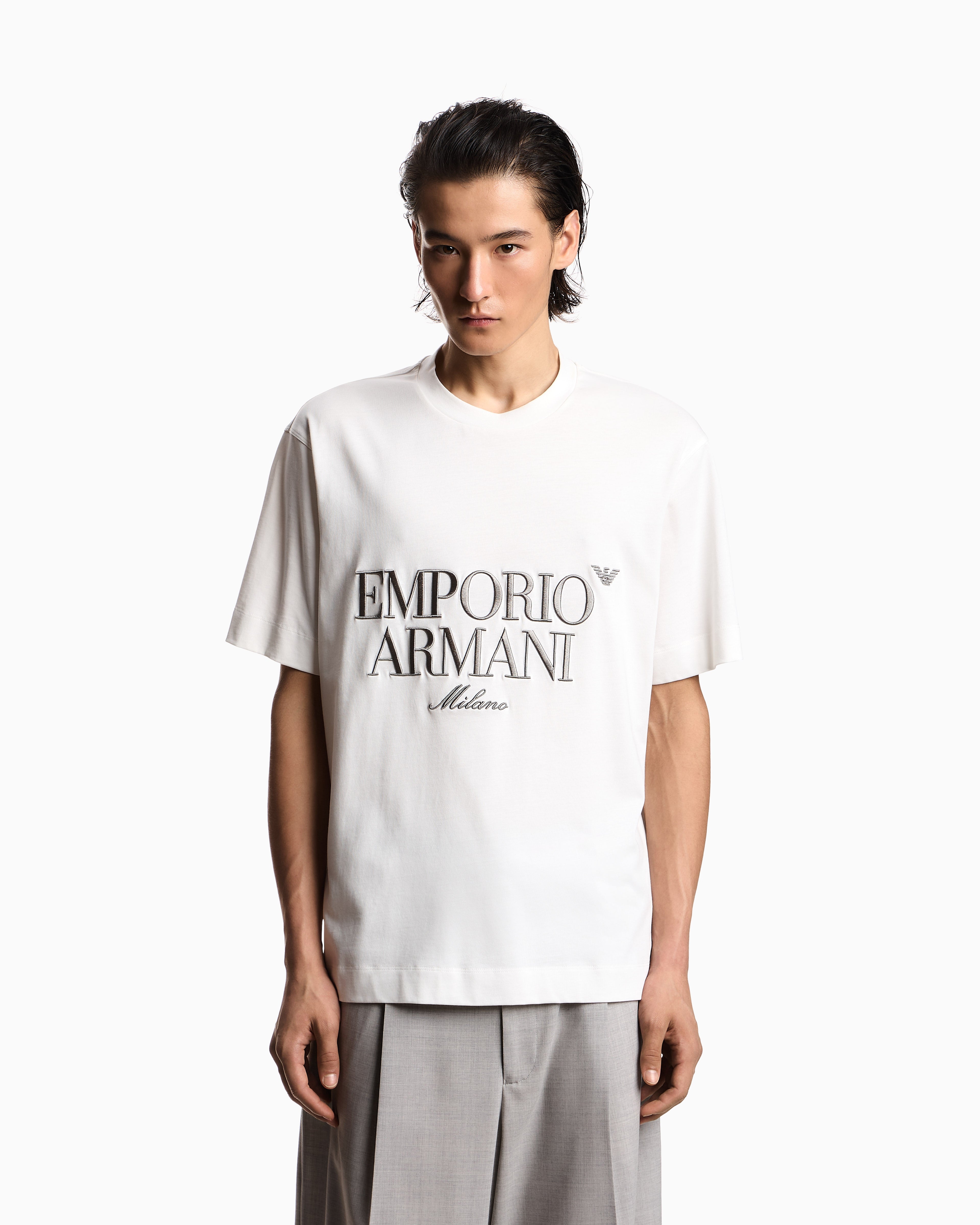 Emporio Armani T Shirt Em005359 Af13715 White Branco_shot3