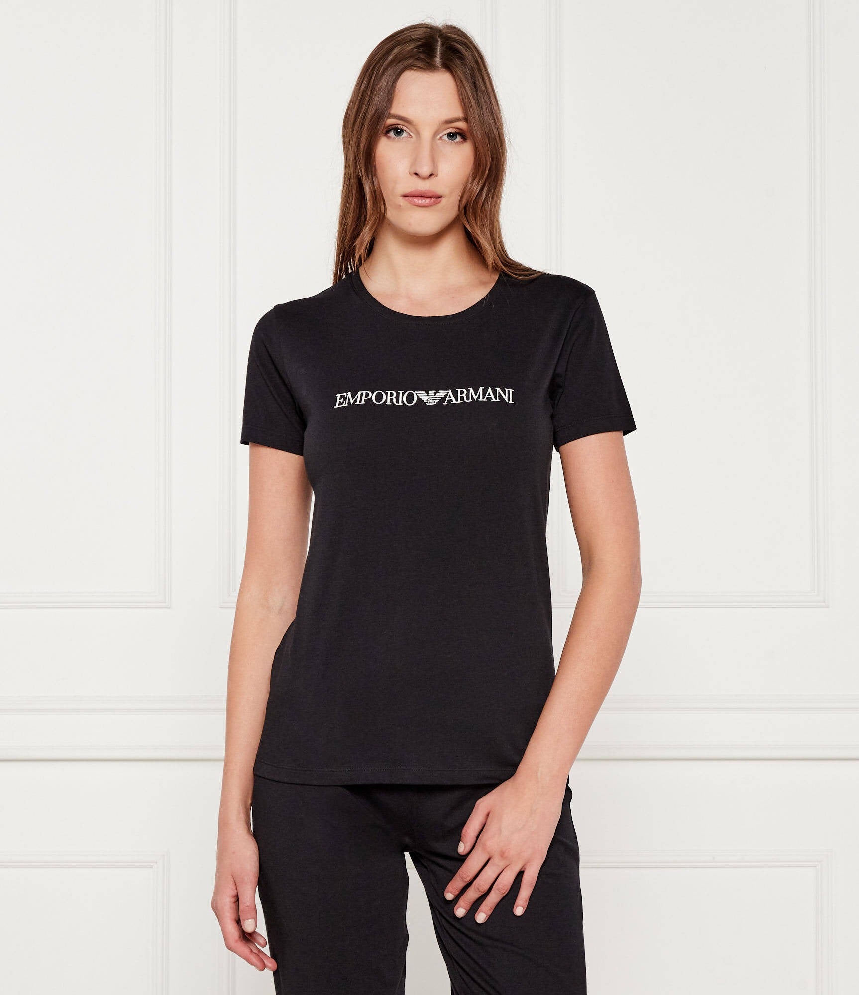 Emporio Armani T Shirt Ew000408 Af10881 Black Preto_shot1