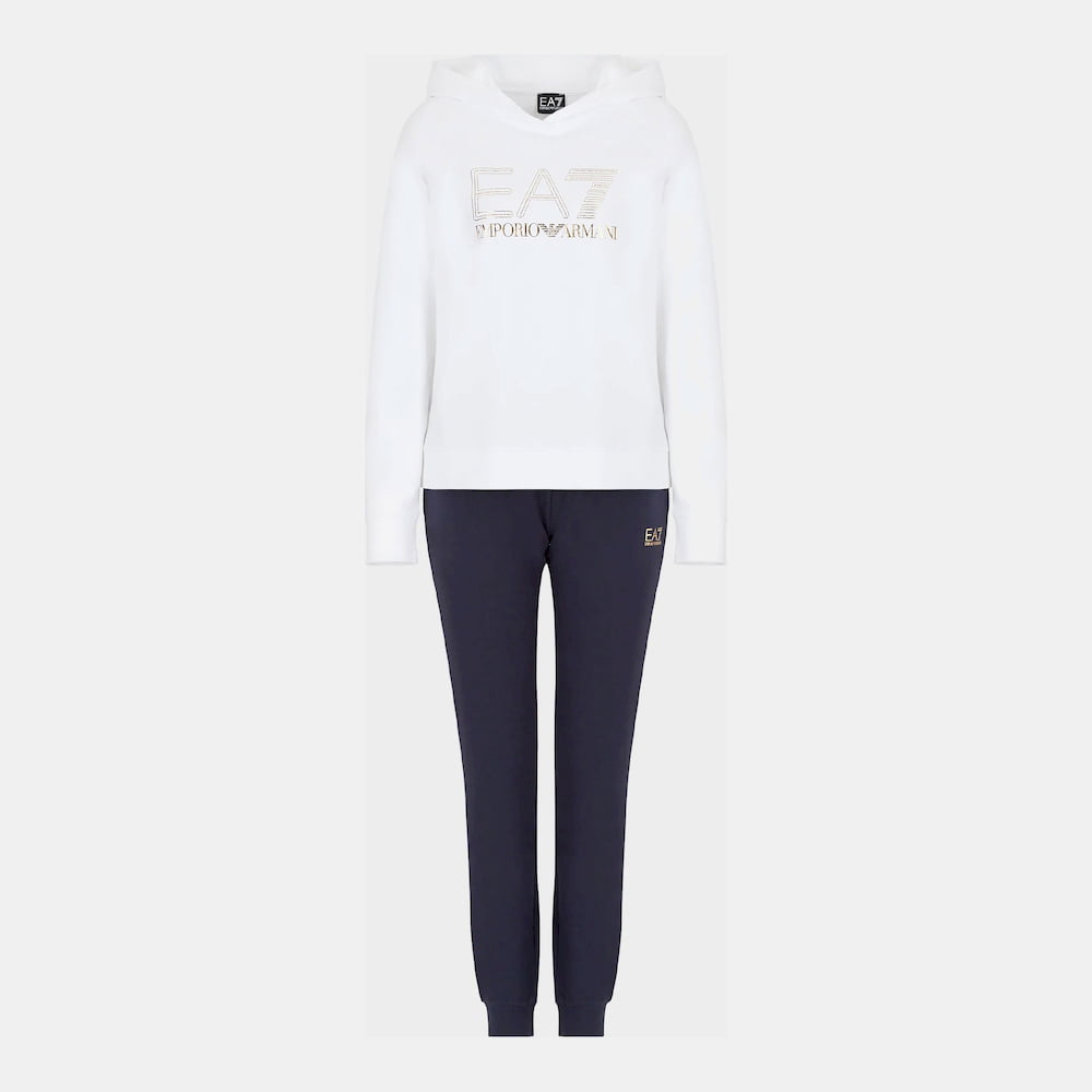 Emporio Armani Tracksuit Tv64 Tj31z Whi Nvy Branco Navy Shot3