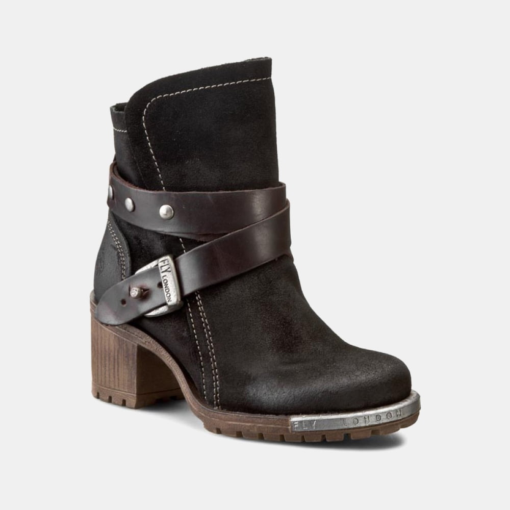 Fly London Botas Boots Lok Black Preto Shot1