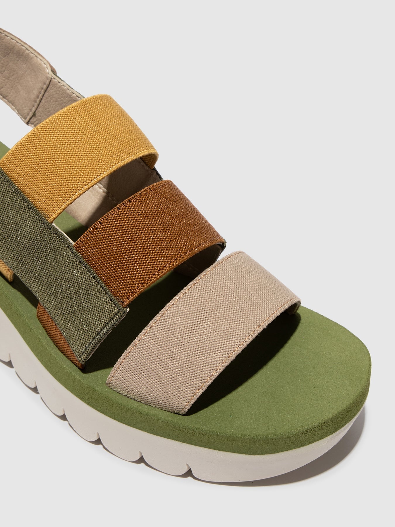 Fly London Sandalias Sandals Yyere847 Green Mult Verde Mult_shot3