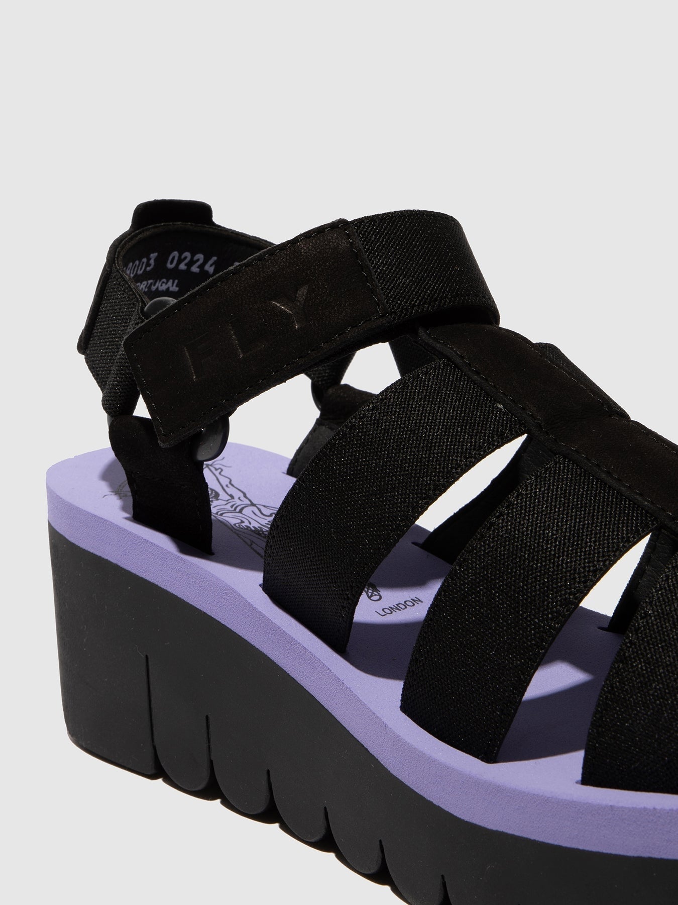 Fly London Sandalias Sandals Yyoji198 Blk Purple Preto Roxo_shot3