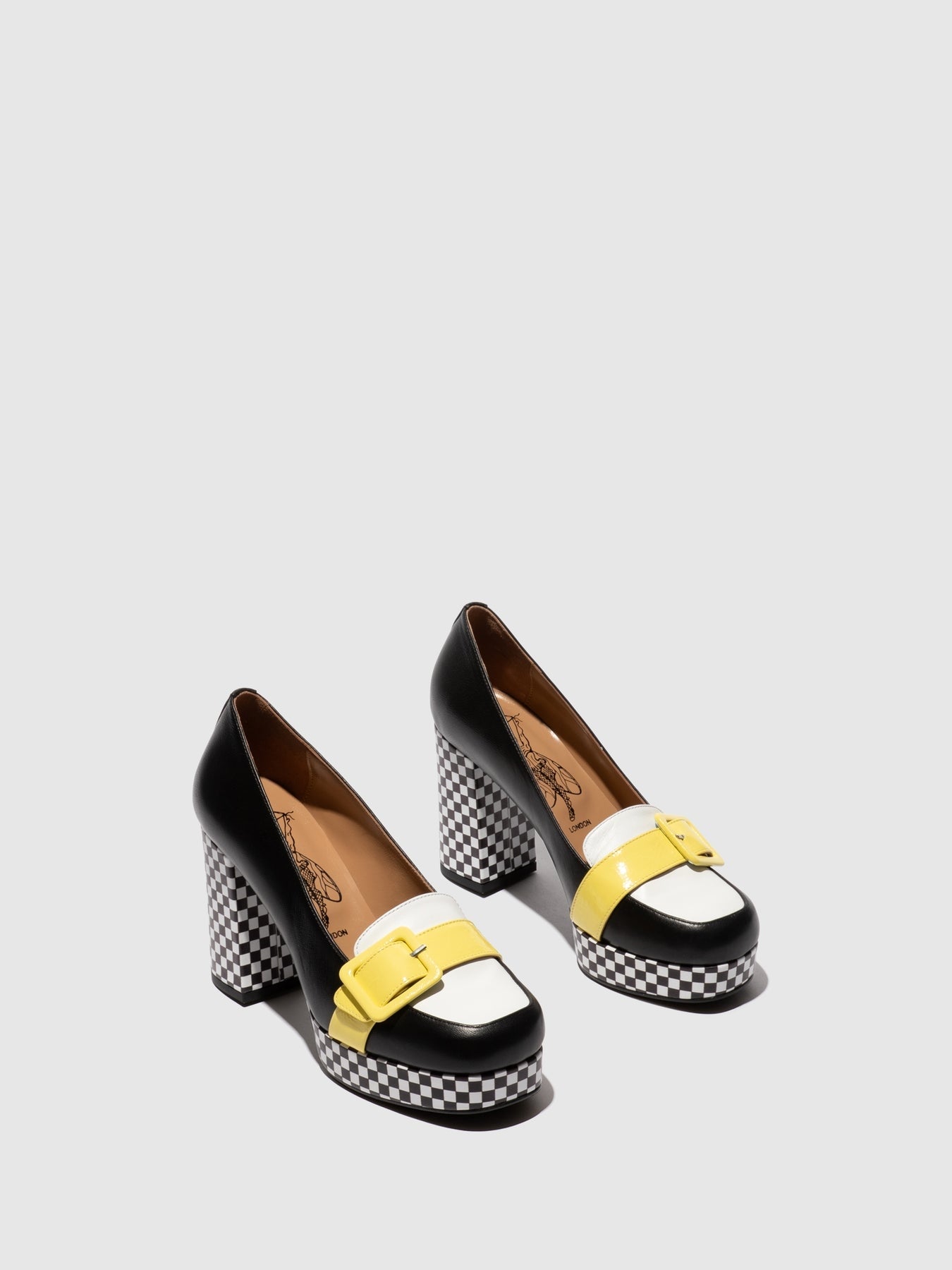 Fly London Sapatos Shoes Yello242 Blk White Preto Branco_shot2