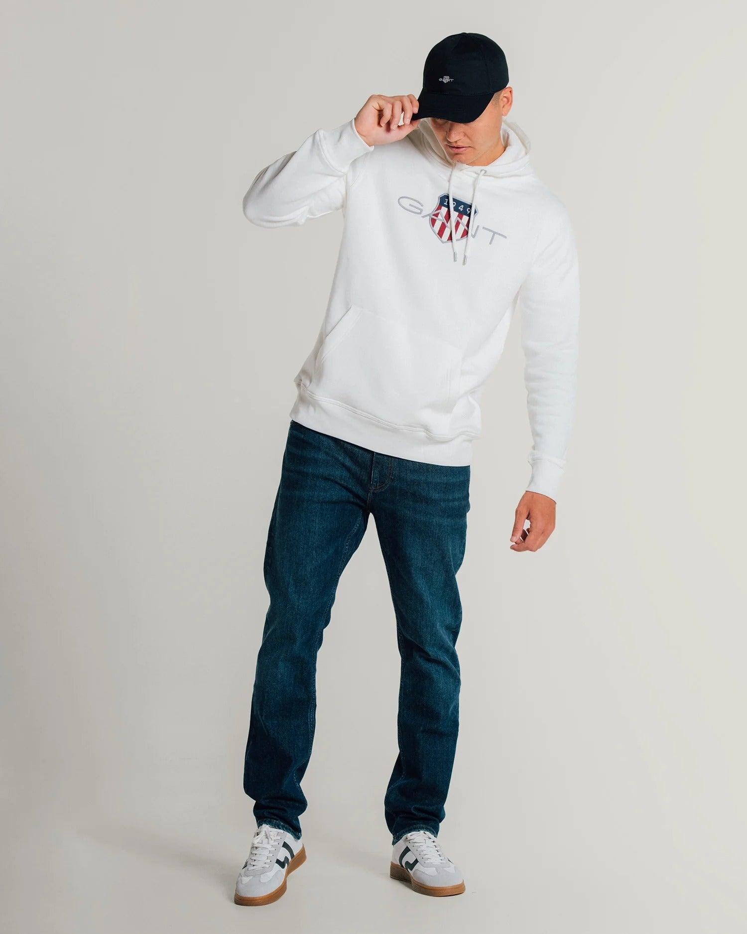 Gant Camisola Hoodie 2047087 White Branco_shot1