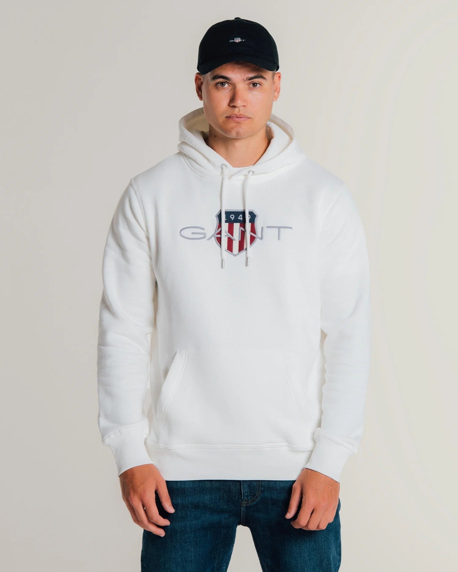 Gant Camisola Hoodie 2047087 White Branco_shot2