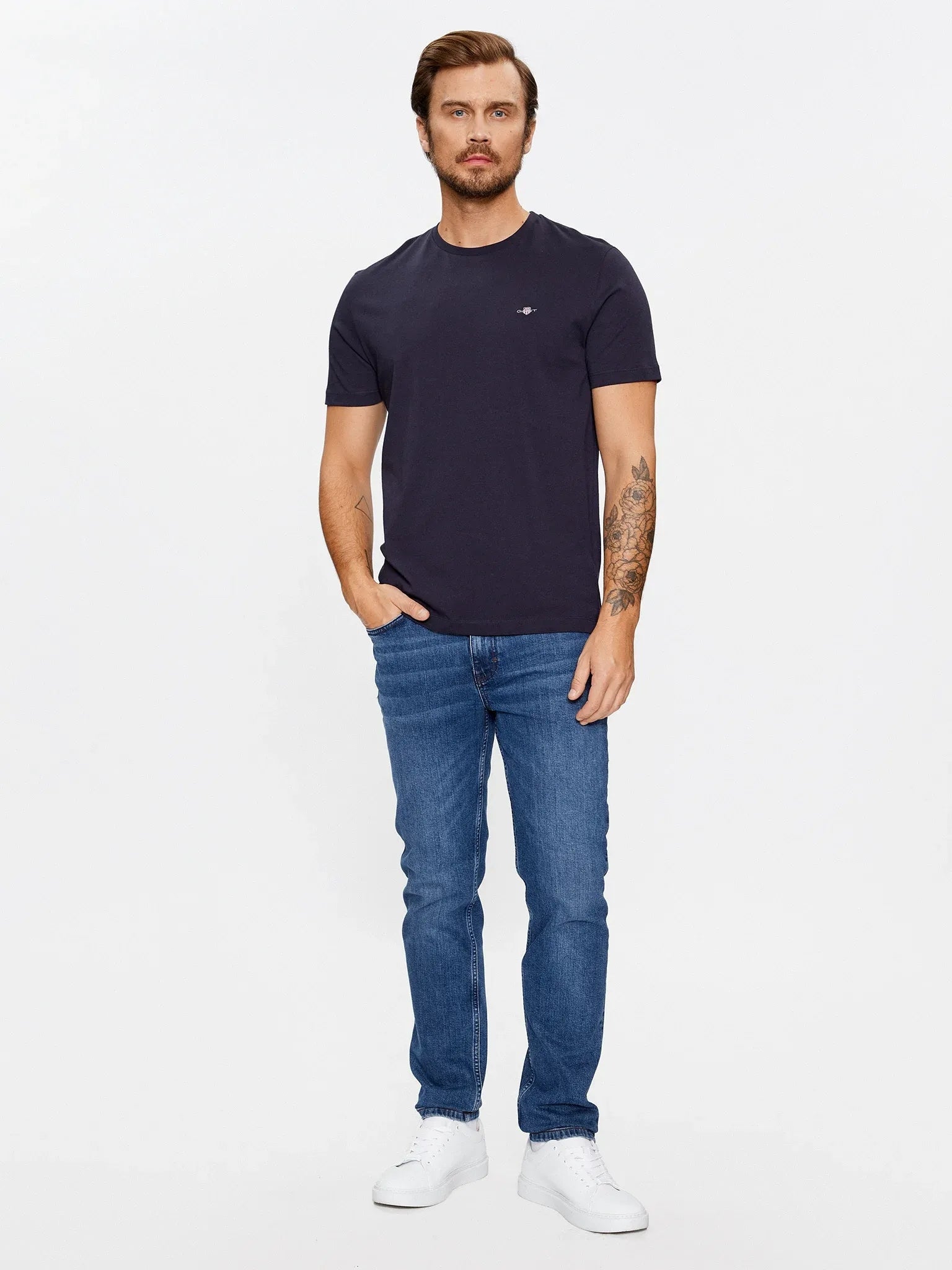 Gant T Shirt 2003184 Navy Navy_shot2