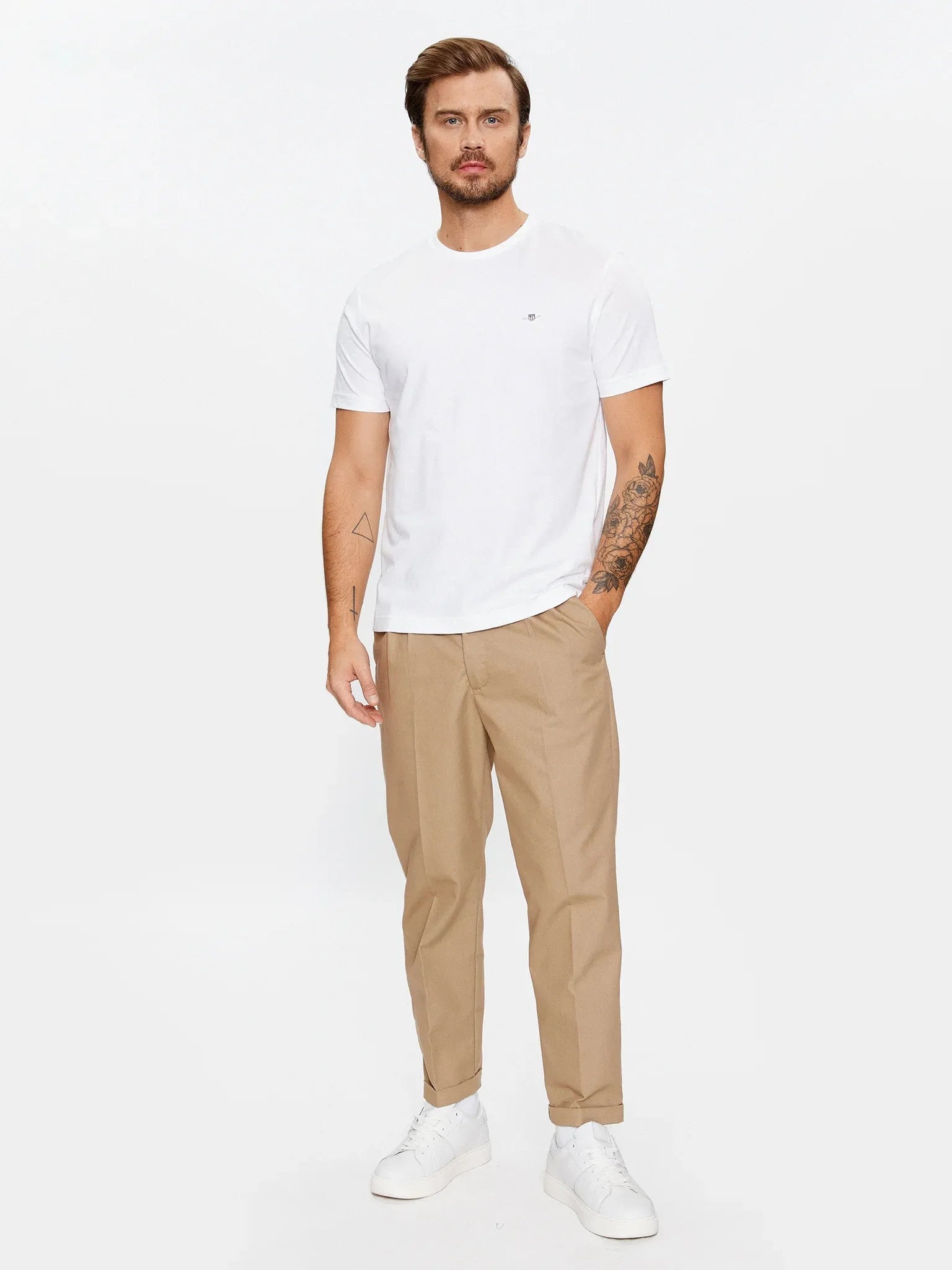 Gant T Shirt 2003184 White Branco_shot2