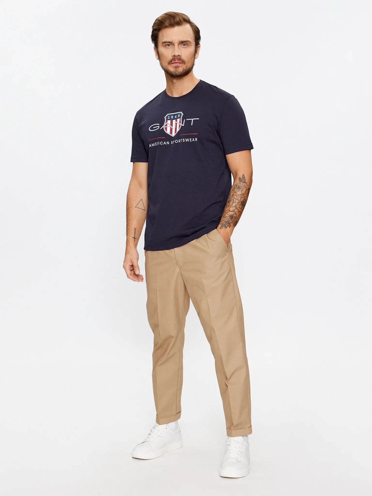 Gant T Shirt 2003199 Navy Navy_shot2
