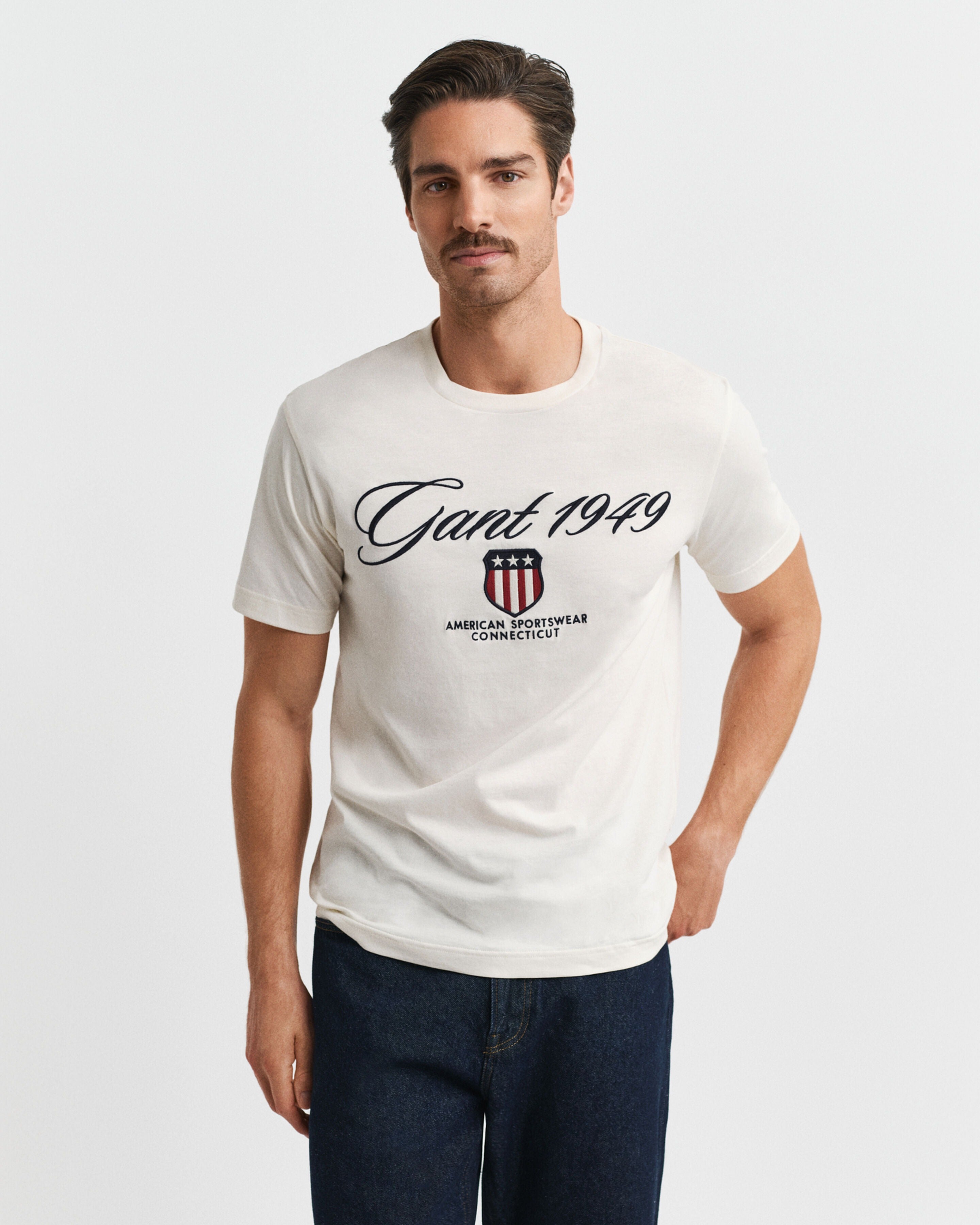 Gant T Shirt 2003370 Cream Creme_shot1