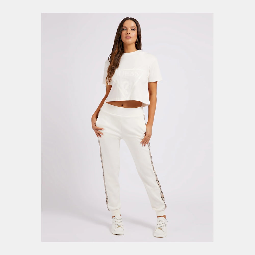 Guess Calcas Trousers V2yb15ka3p1 White Beig Branco Beige Shot1