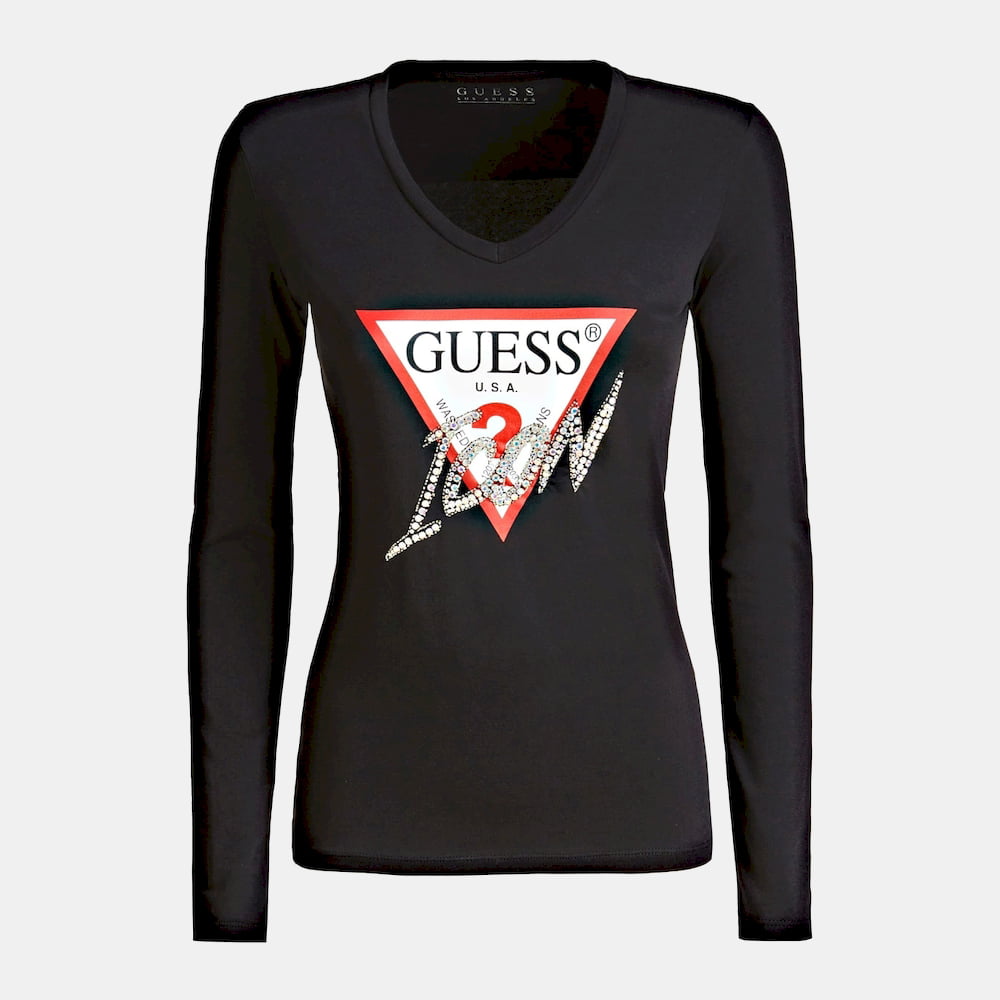Guess Camisola Sweat W01i0fj1300 Black Preto Shot4