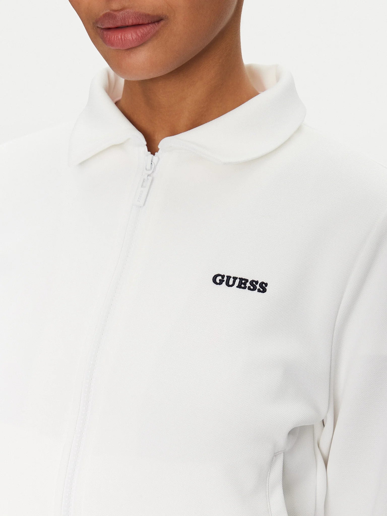Guess Casaco Training Sweat Training V5gq03 Kcyf2 White Branco_shot3