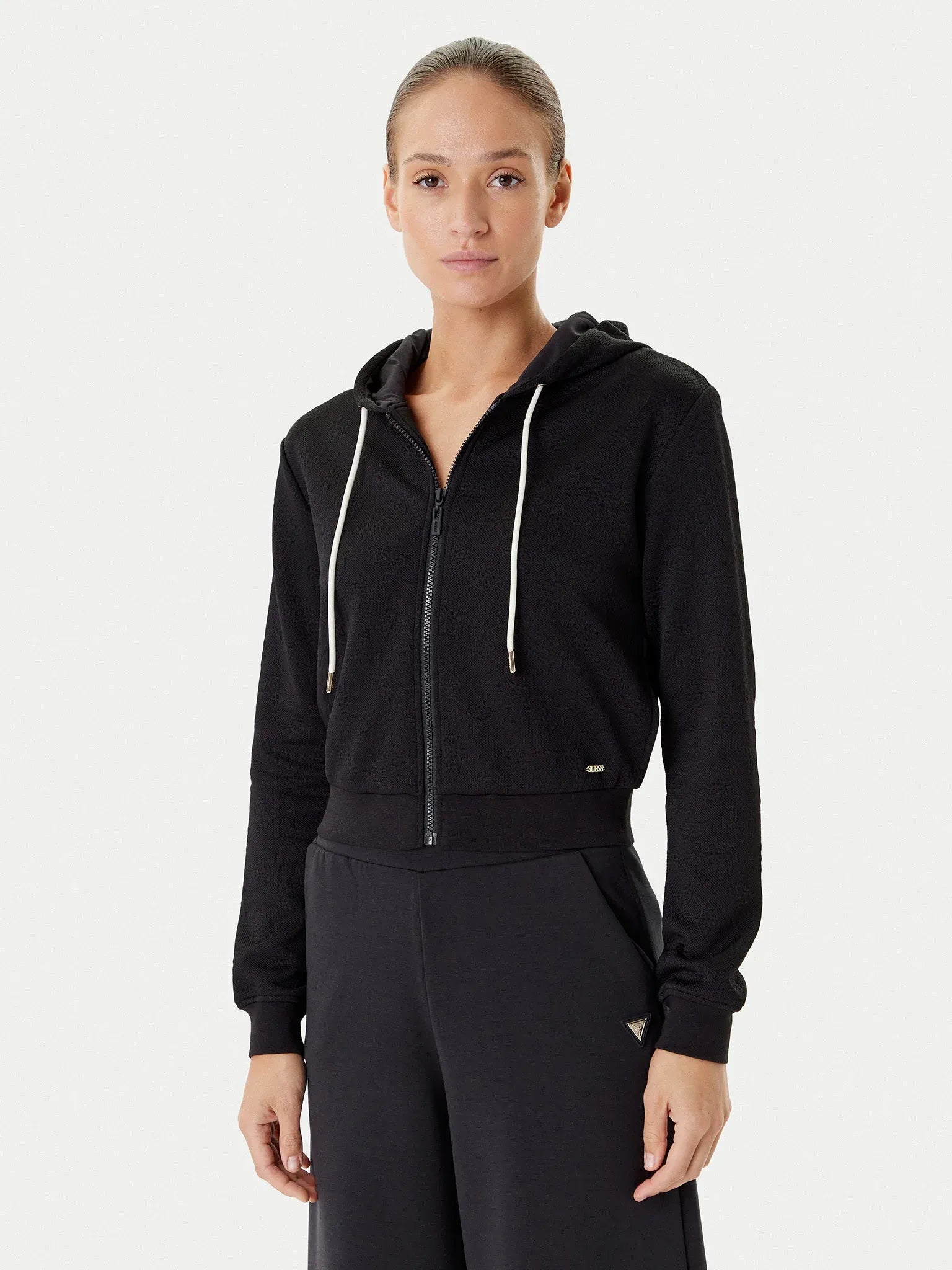 Guess Casaco Training Sweat Training V5yq06 Kbsl2 Black Preto_shot1