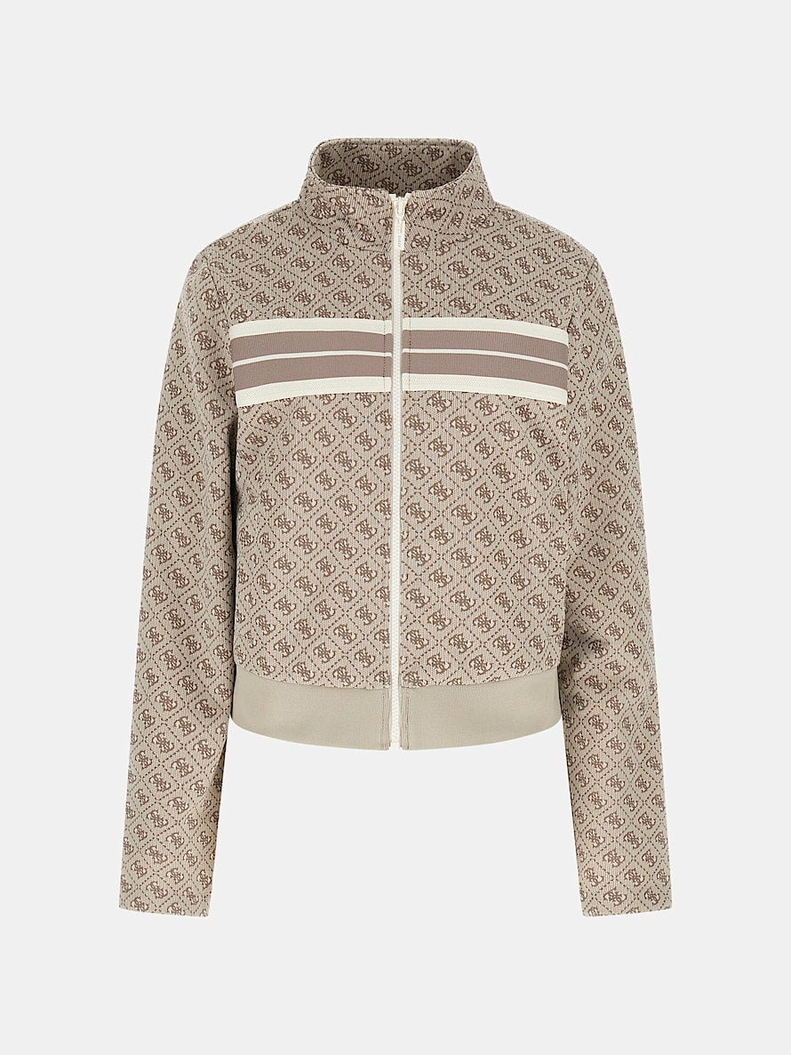 Guess Casaco Training Sweat Training V6gq06 K2957 Brown.logo Castanho_shot5